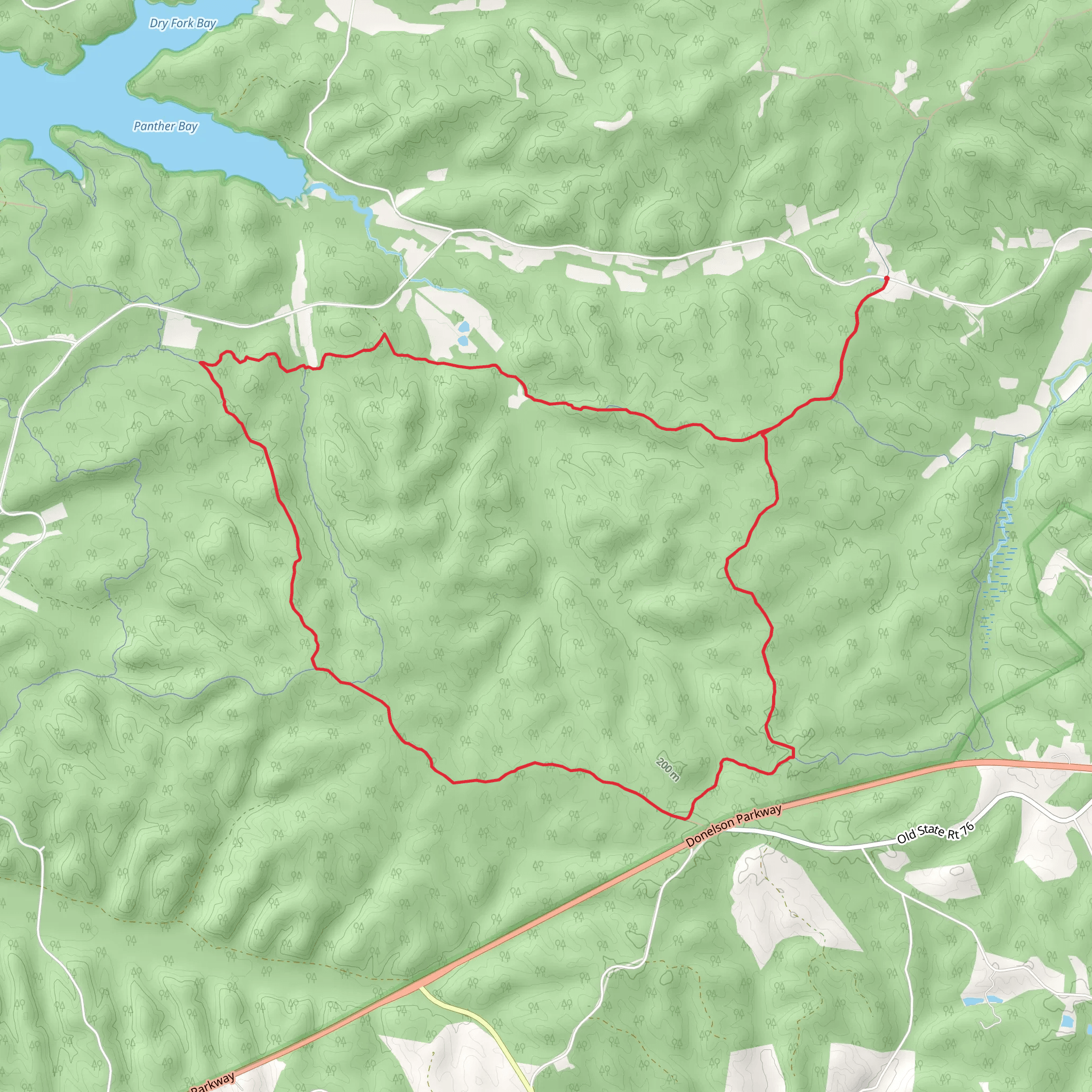 Connector N-S, Telegraph and Artillery Loop Trail mobile static map