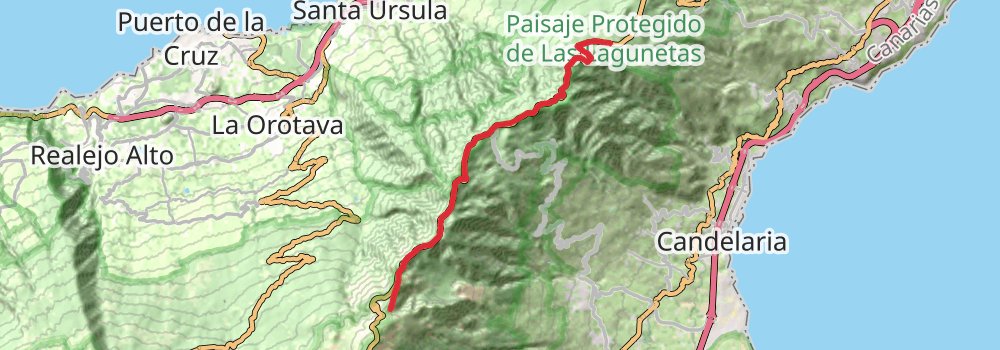 La Esperanza to Parador de Cañadas del Teide Walk via Puerto De Izana stage 2 Map