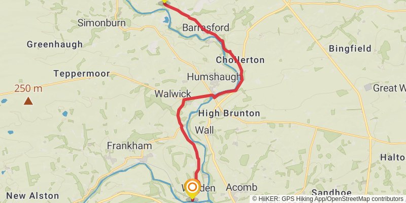 River Tyne North via River Tyne Trail stage 4 Map