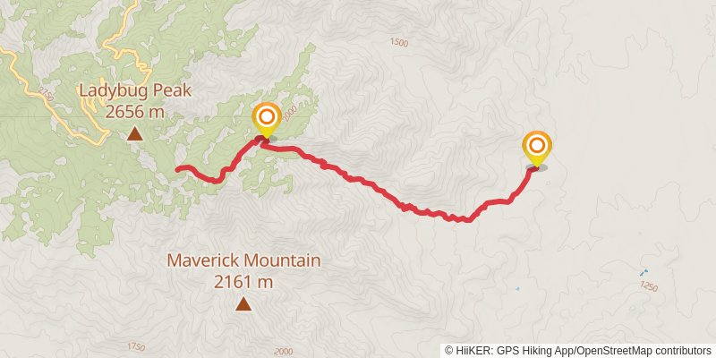 Dutch Henry Canyon Trail stage 2 Map