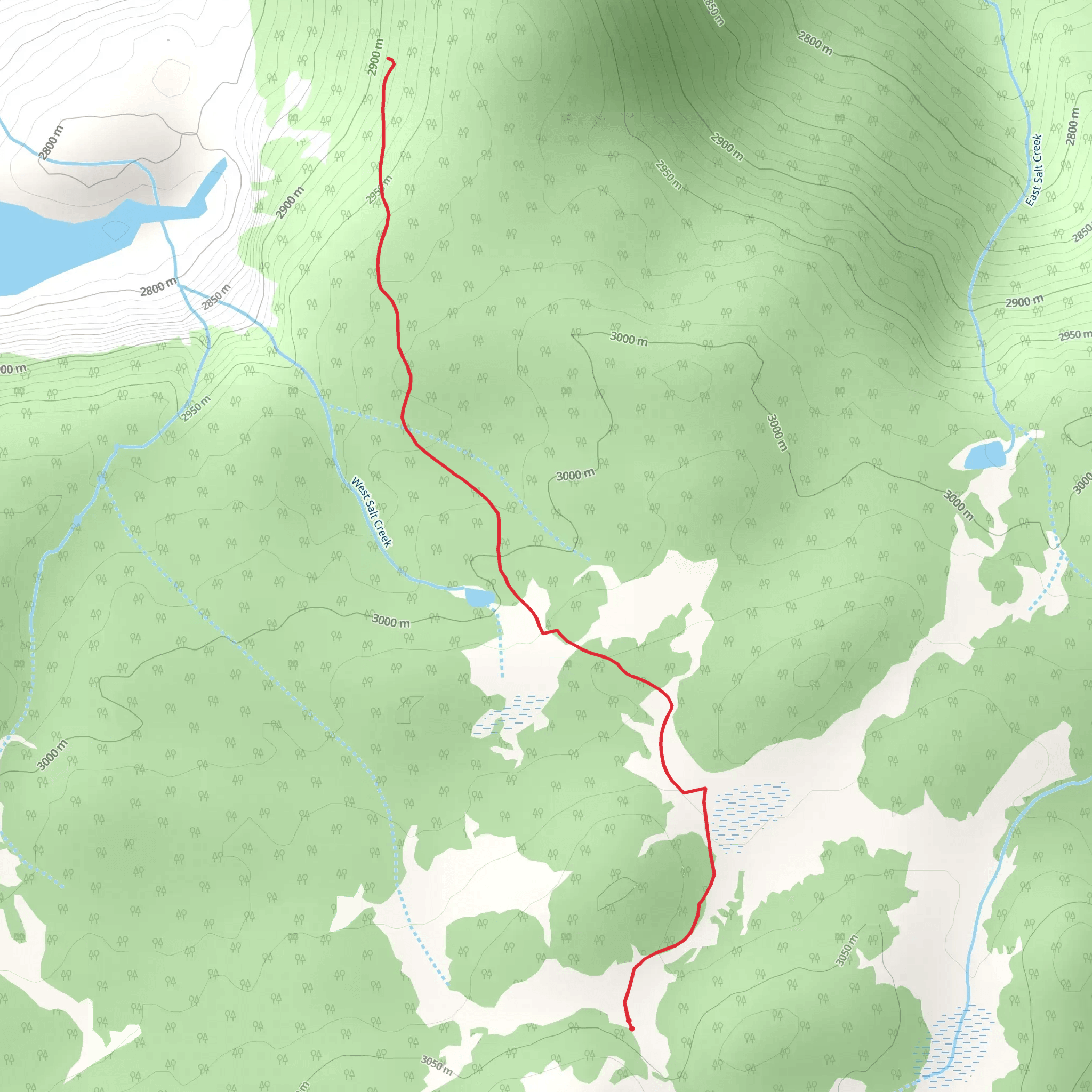 West Salt Creek Trail mobile static map
