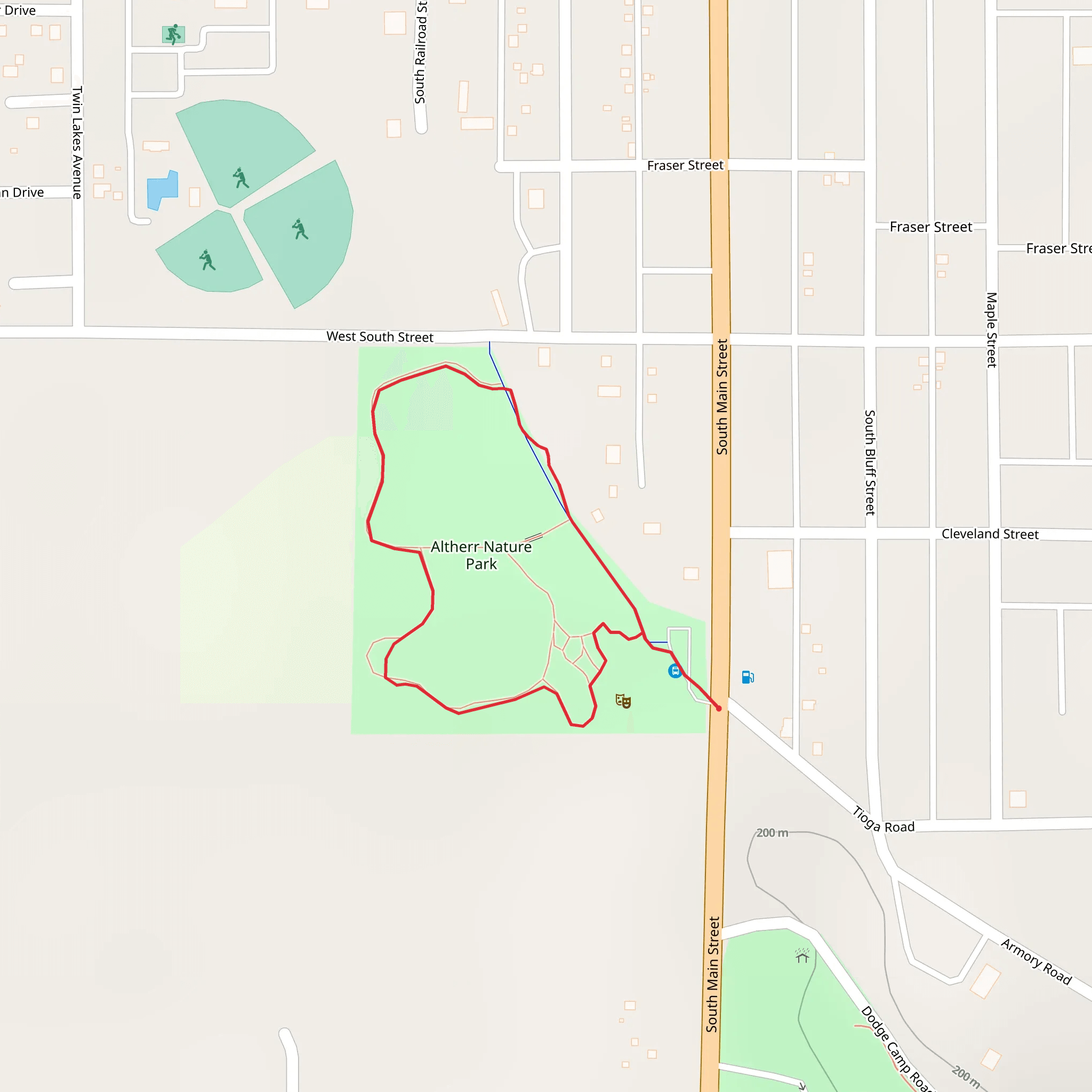 Altherr Nature Park Loop mobile static map