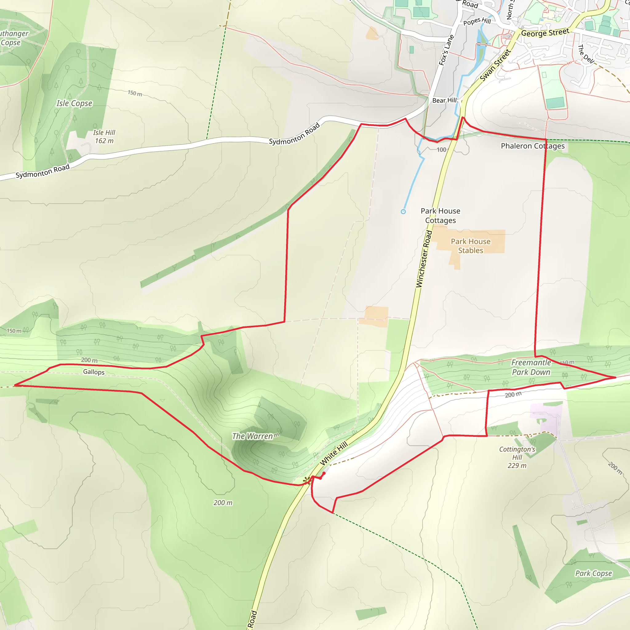Kingsclere Loop mobile static map