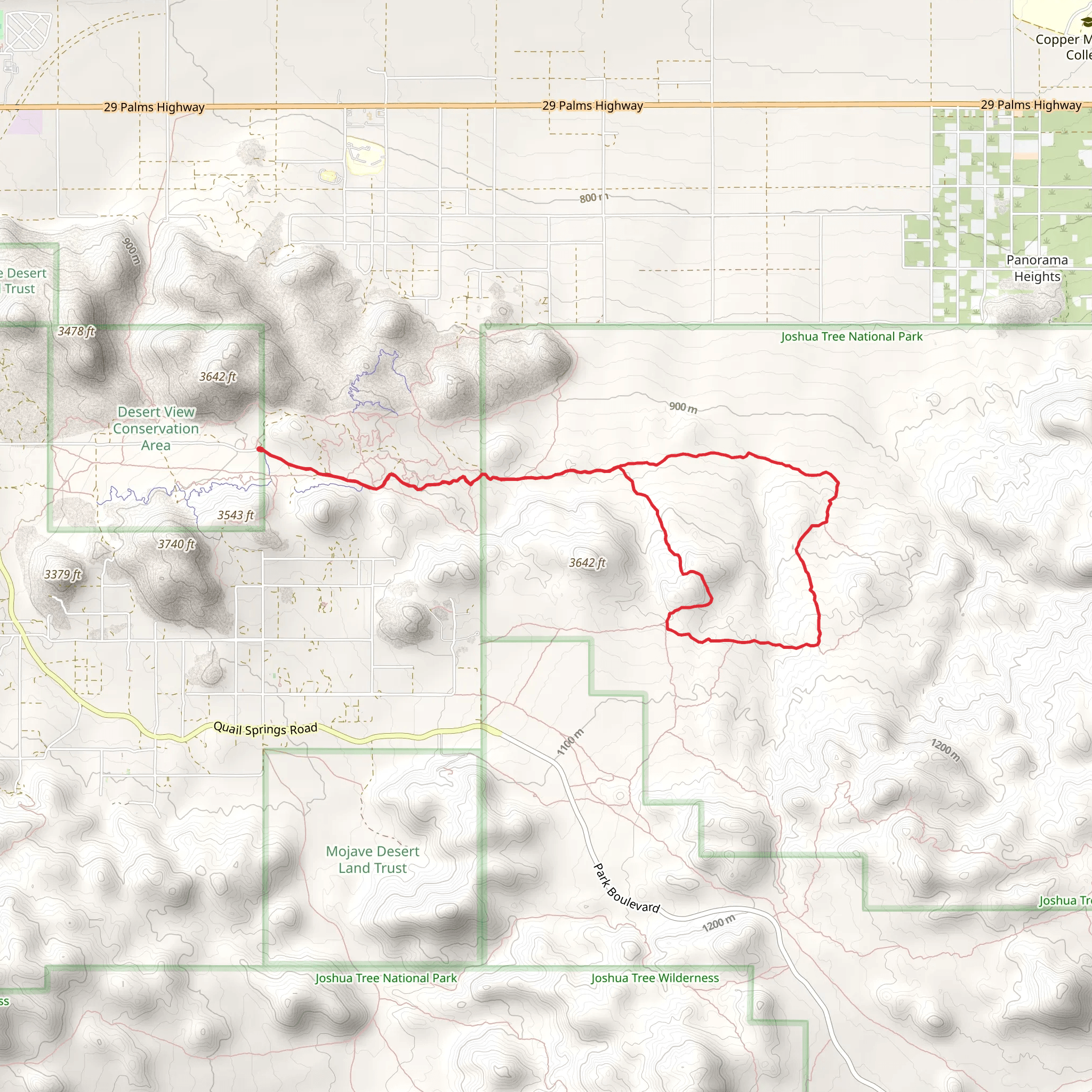 Burro Loop Trail mobile static map
