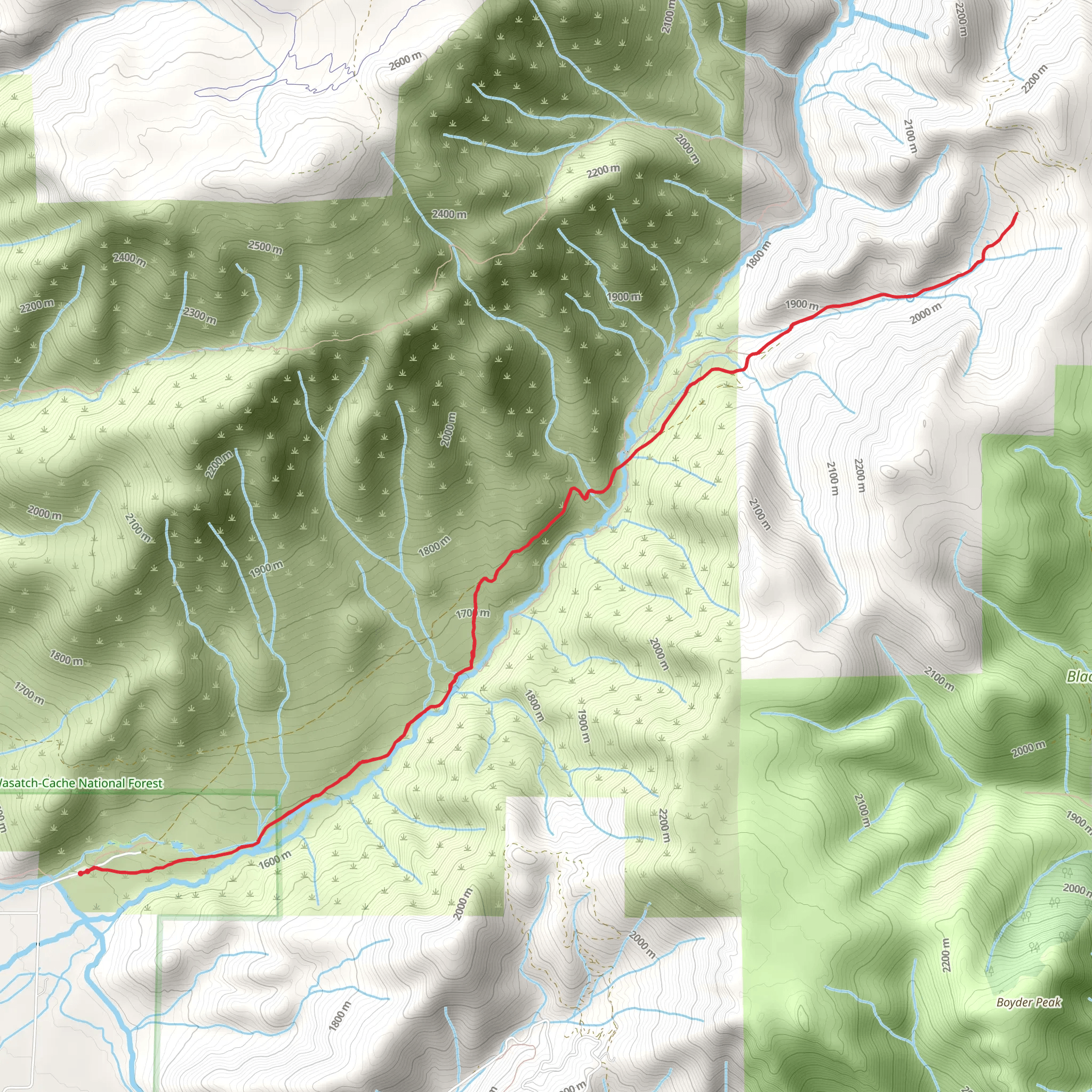 Power Line Trail mobile static map