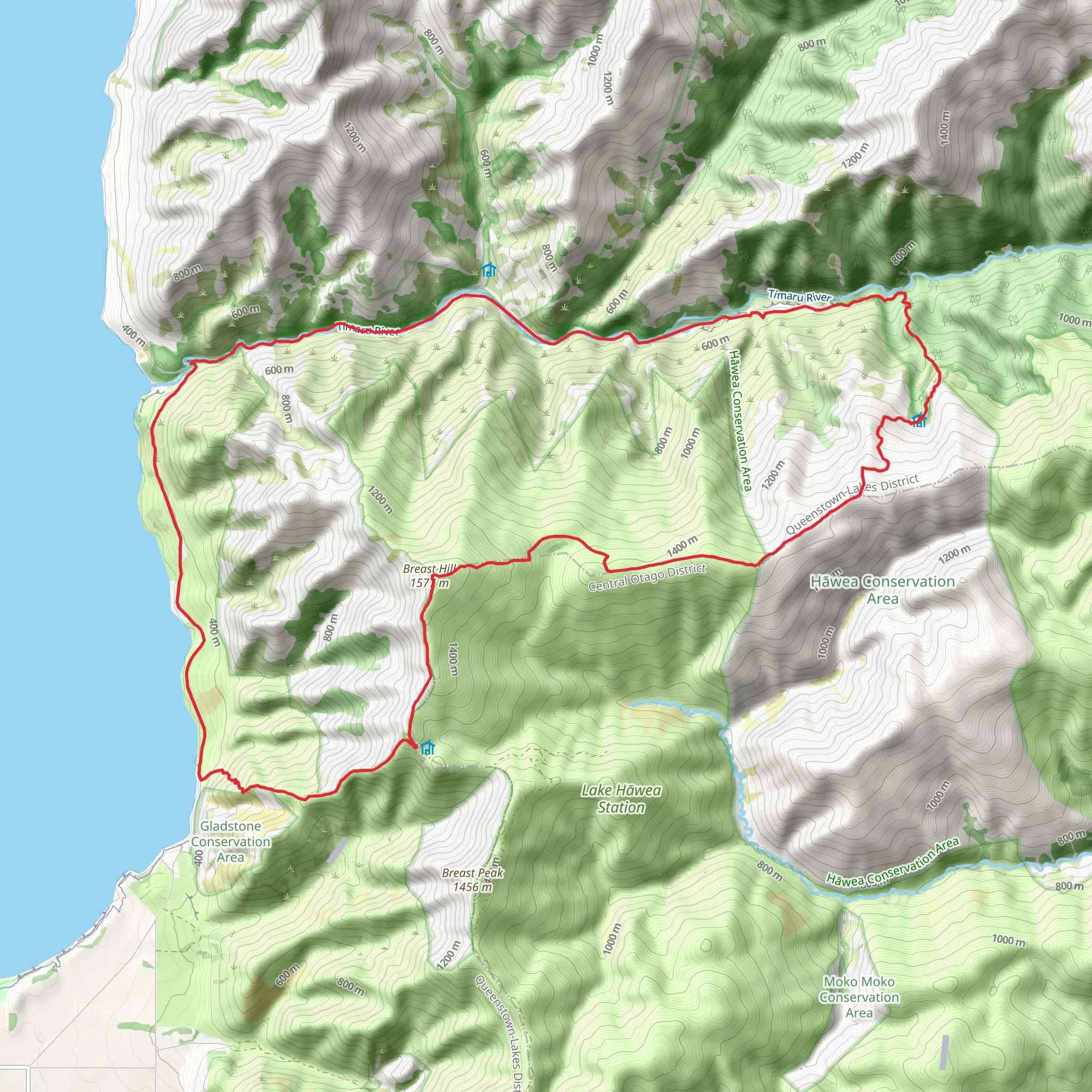 Timaru River Loop Track mobile static map