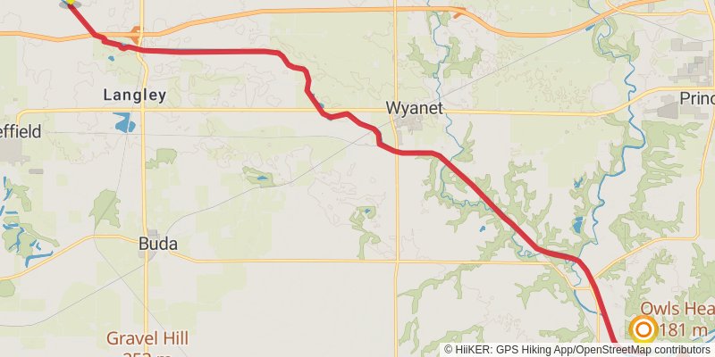 American Discovery Trail North Route stage 120 Map