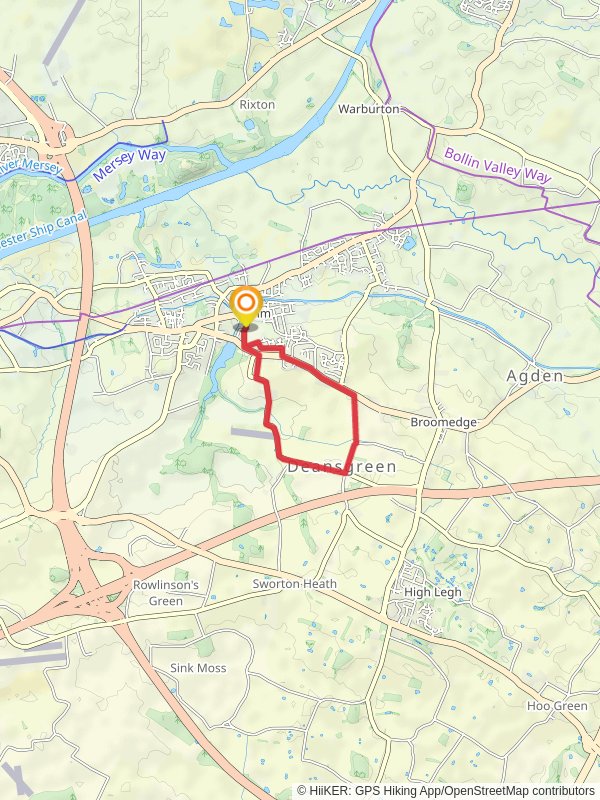 Lymm Loop mobile static map