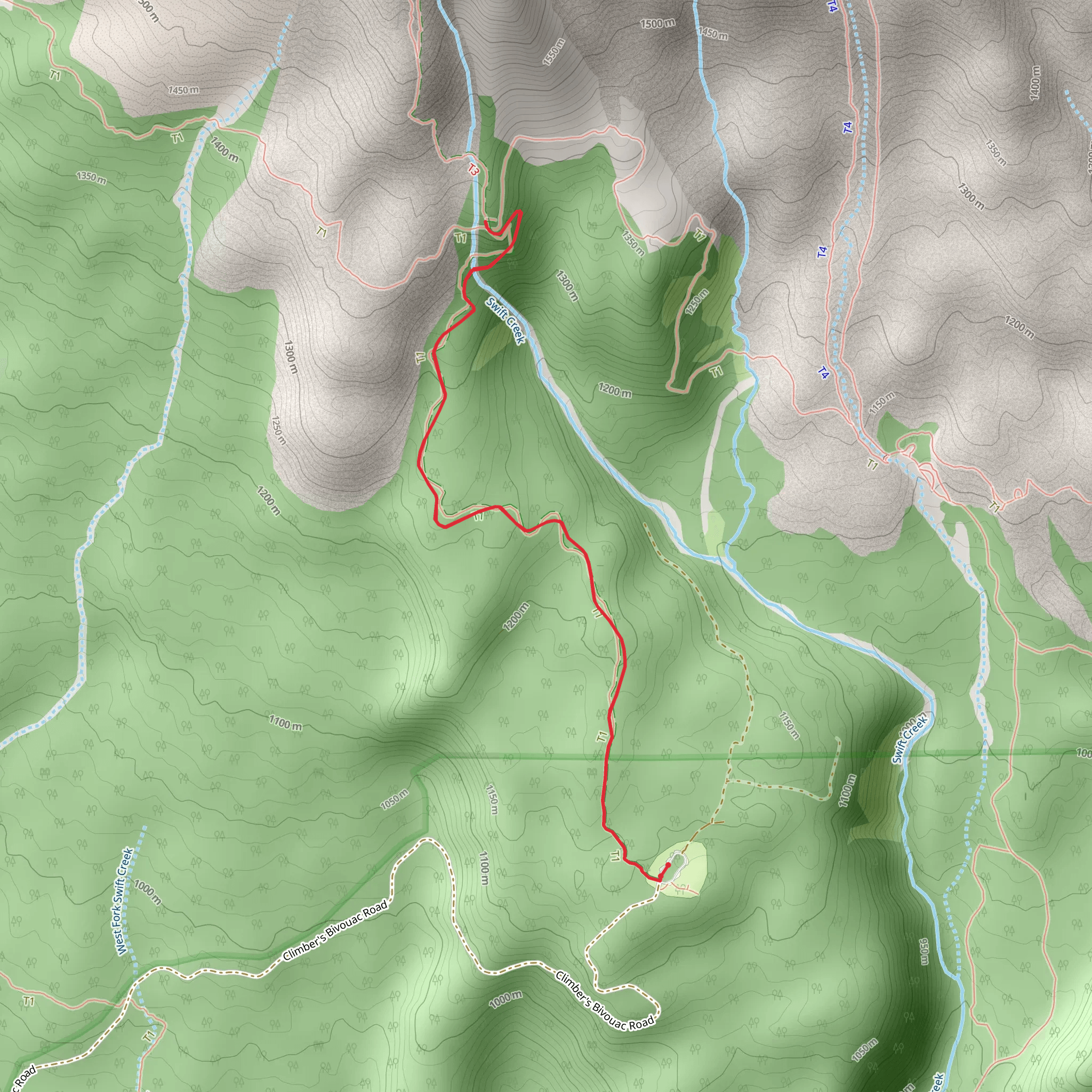 Ptarmigan Trail mobile static map