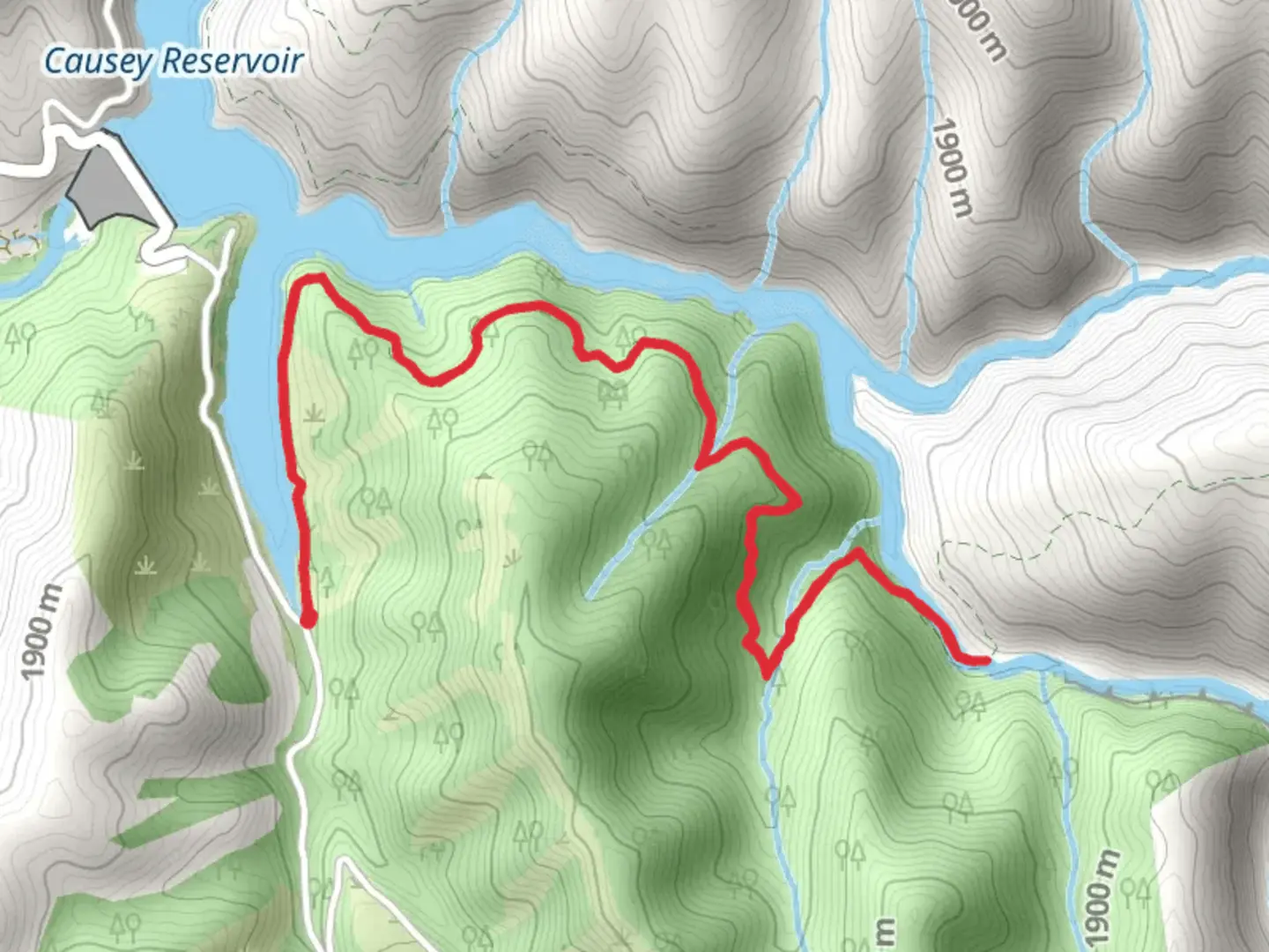 An image depicting the trail Skullcrack Trail and its surrounding area.