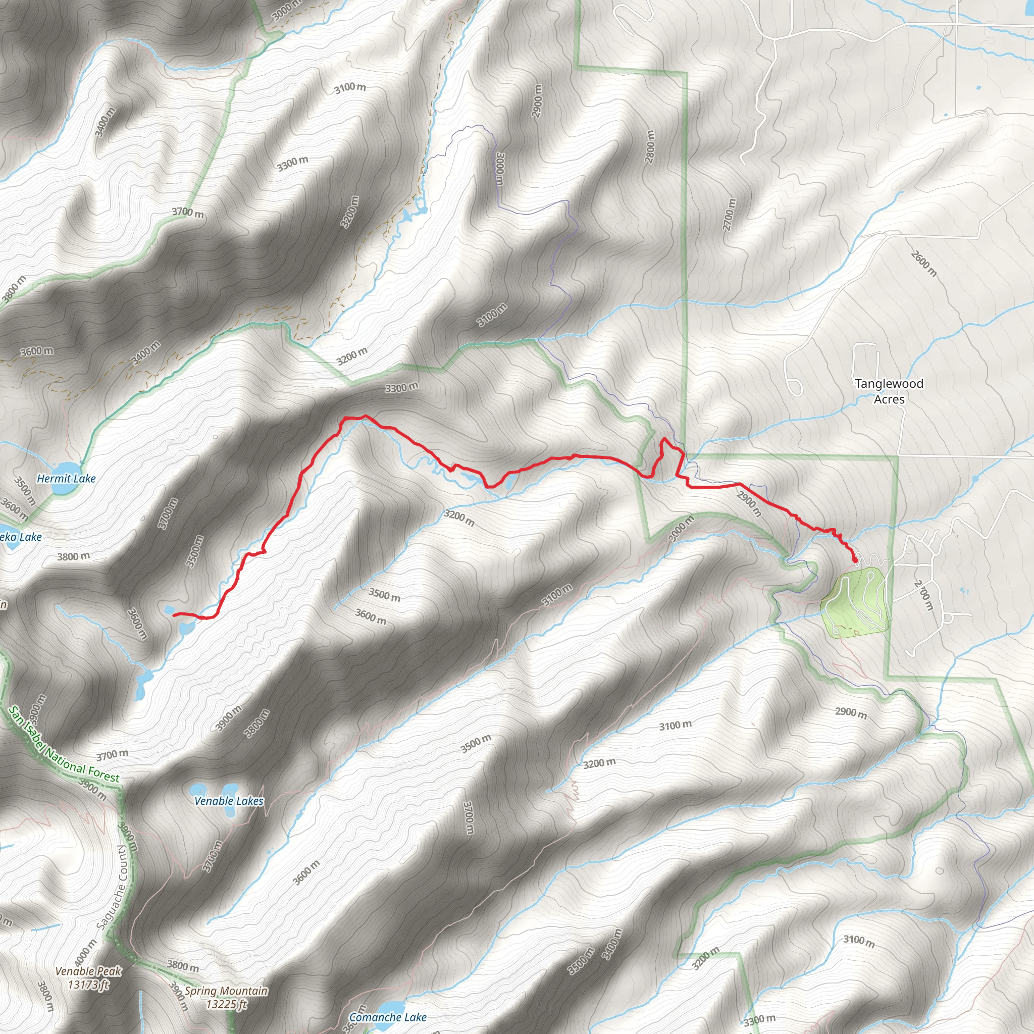 Goodwin Trail via Rainbow Trail mobile static map