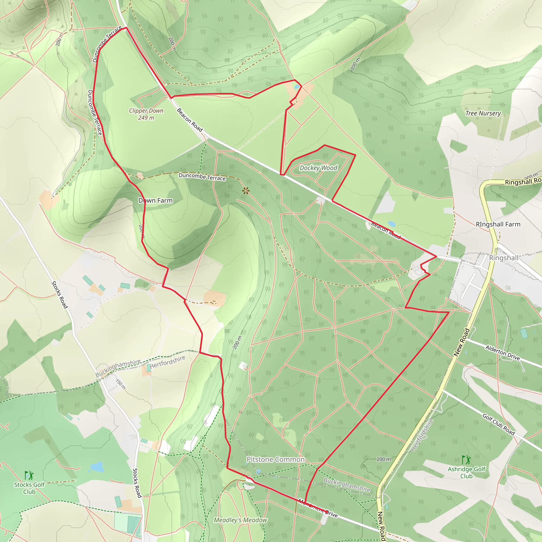 The Ashridge Estate Circular mobile static map