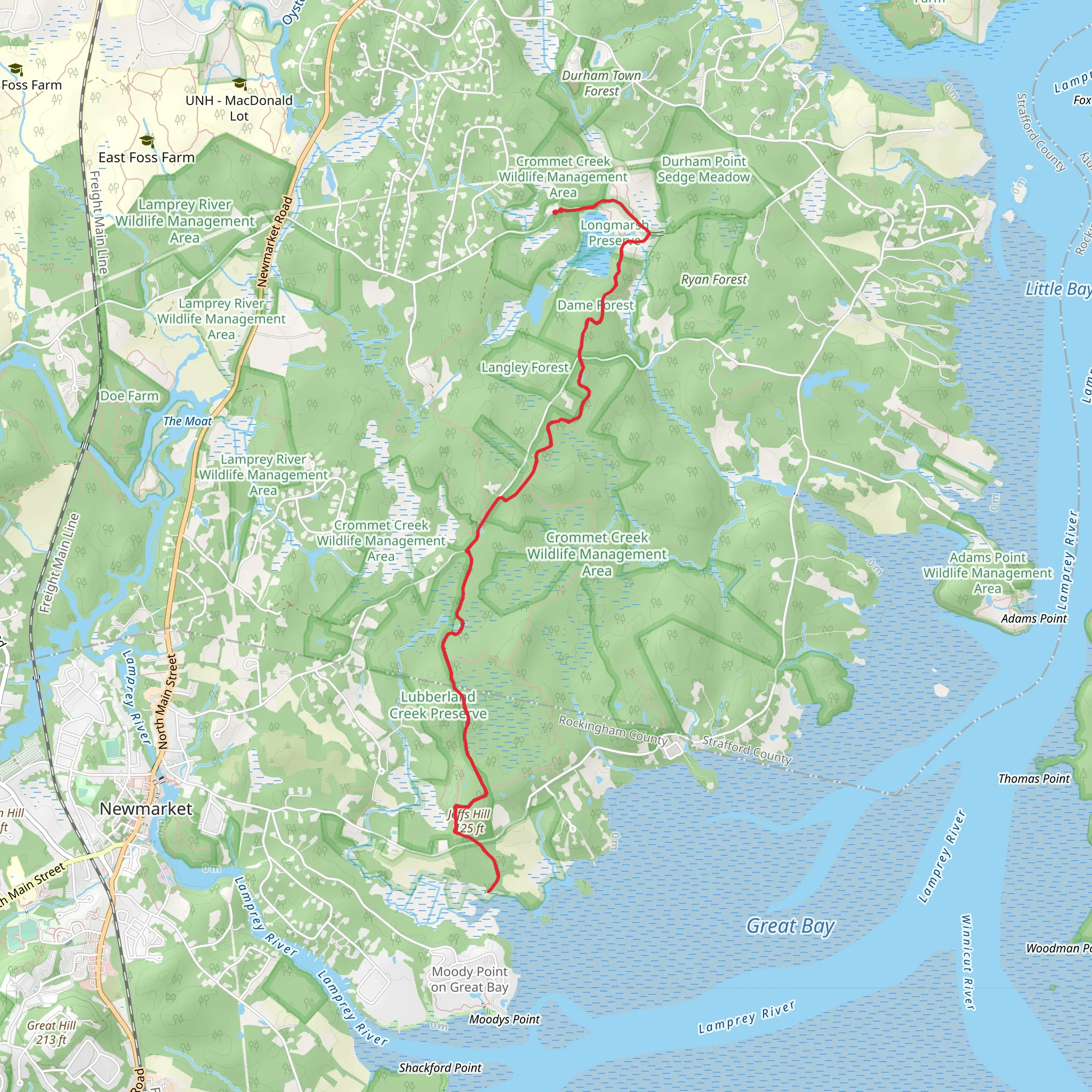 Jeffs Hill via Sweet Trail mobile static map