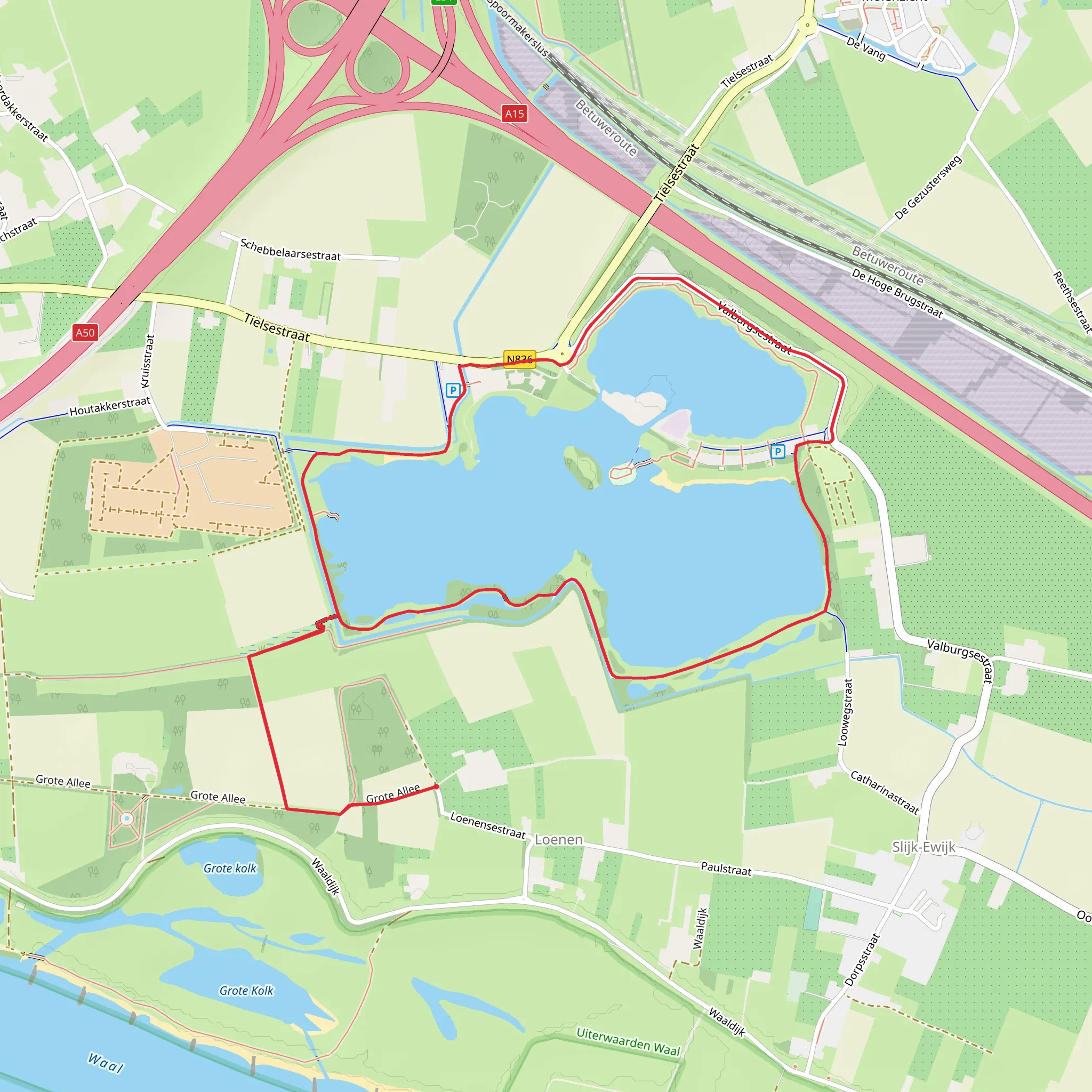 Hagepad West and Hagepad Oost Loop mobile static map