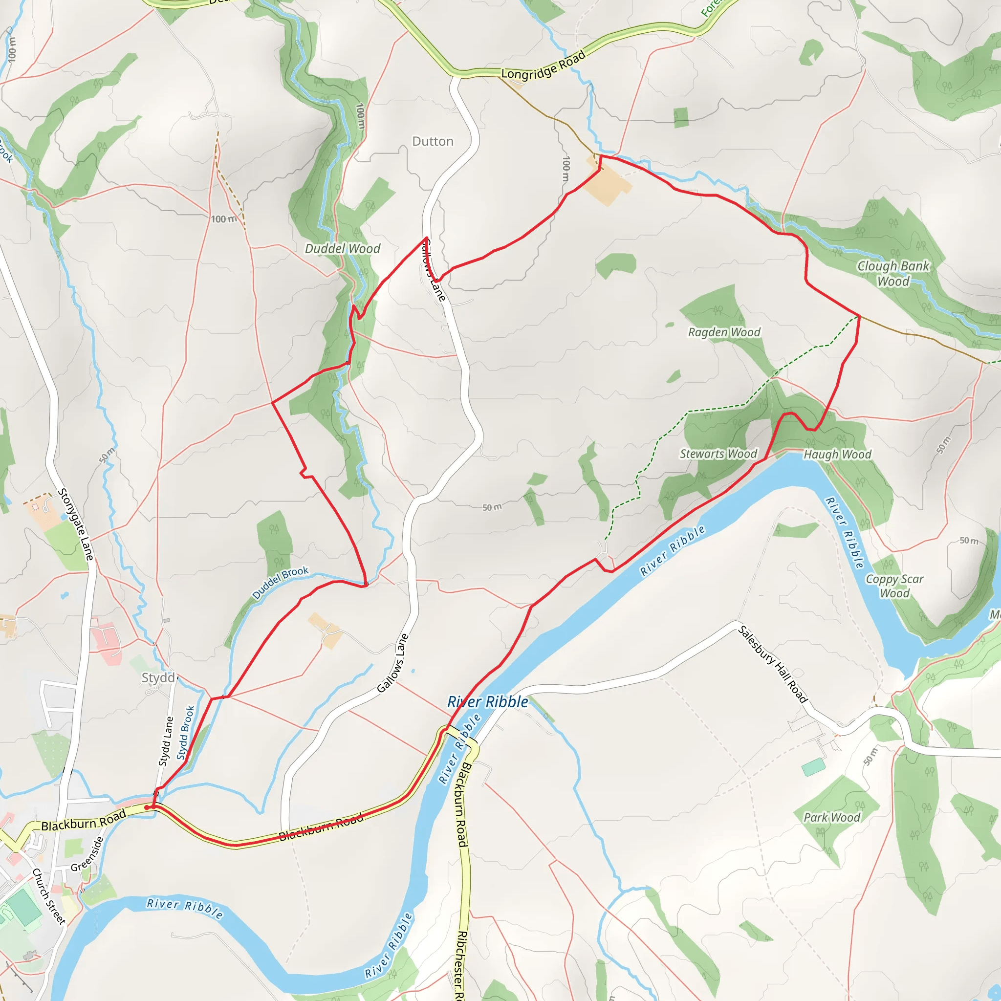 Stydd Loop mobile static map