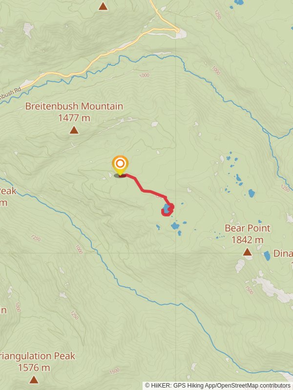 Crown Lake via Roaring Creek Trail mobile static map