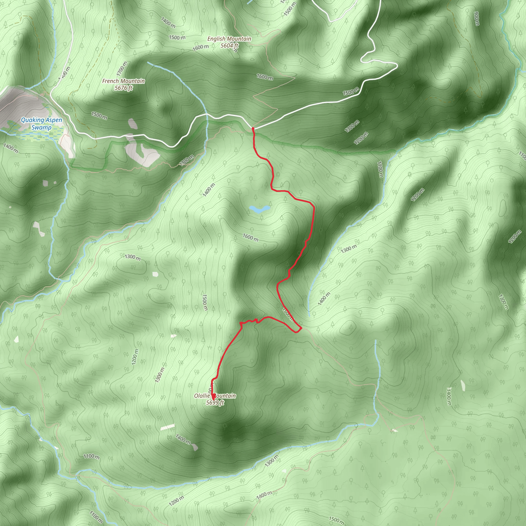 Olallie Mountain mobile static map
