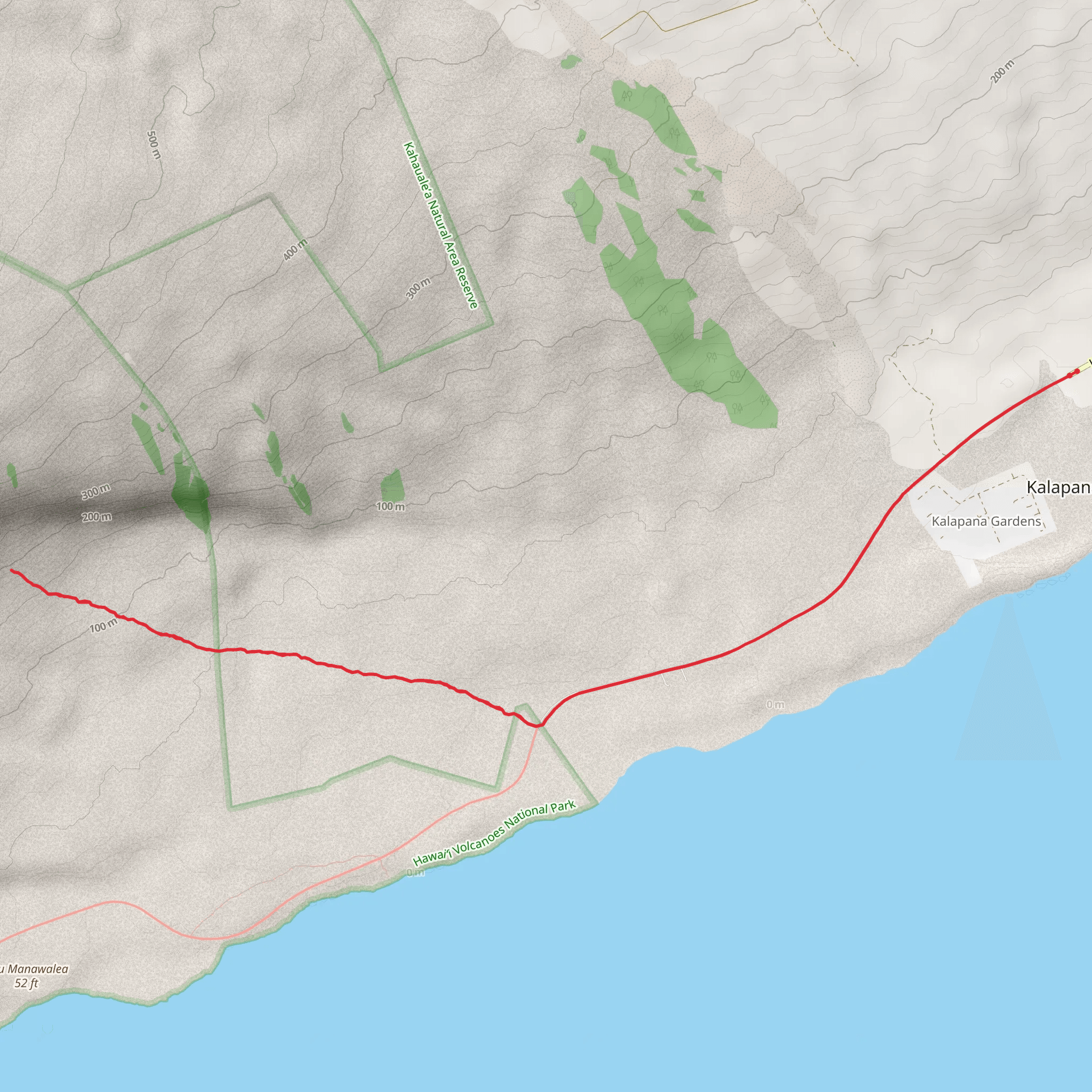 Kalapana Lava Viewing Trail mobile static map