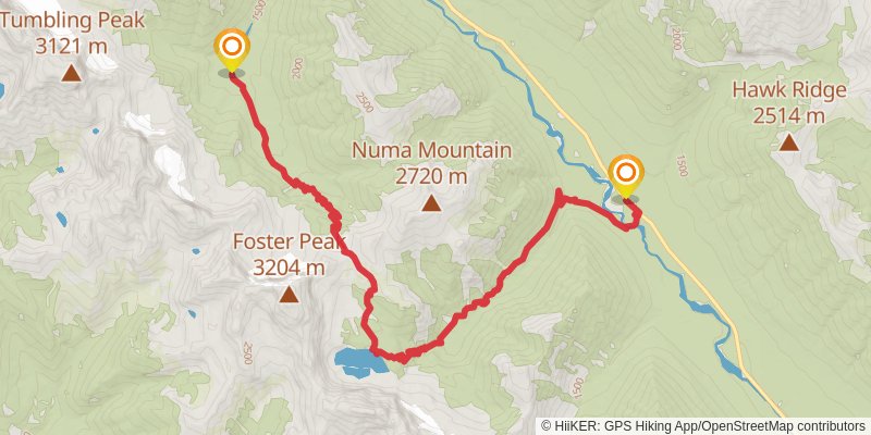 Great Divide Trail stage 30 Map