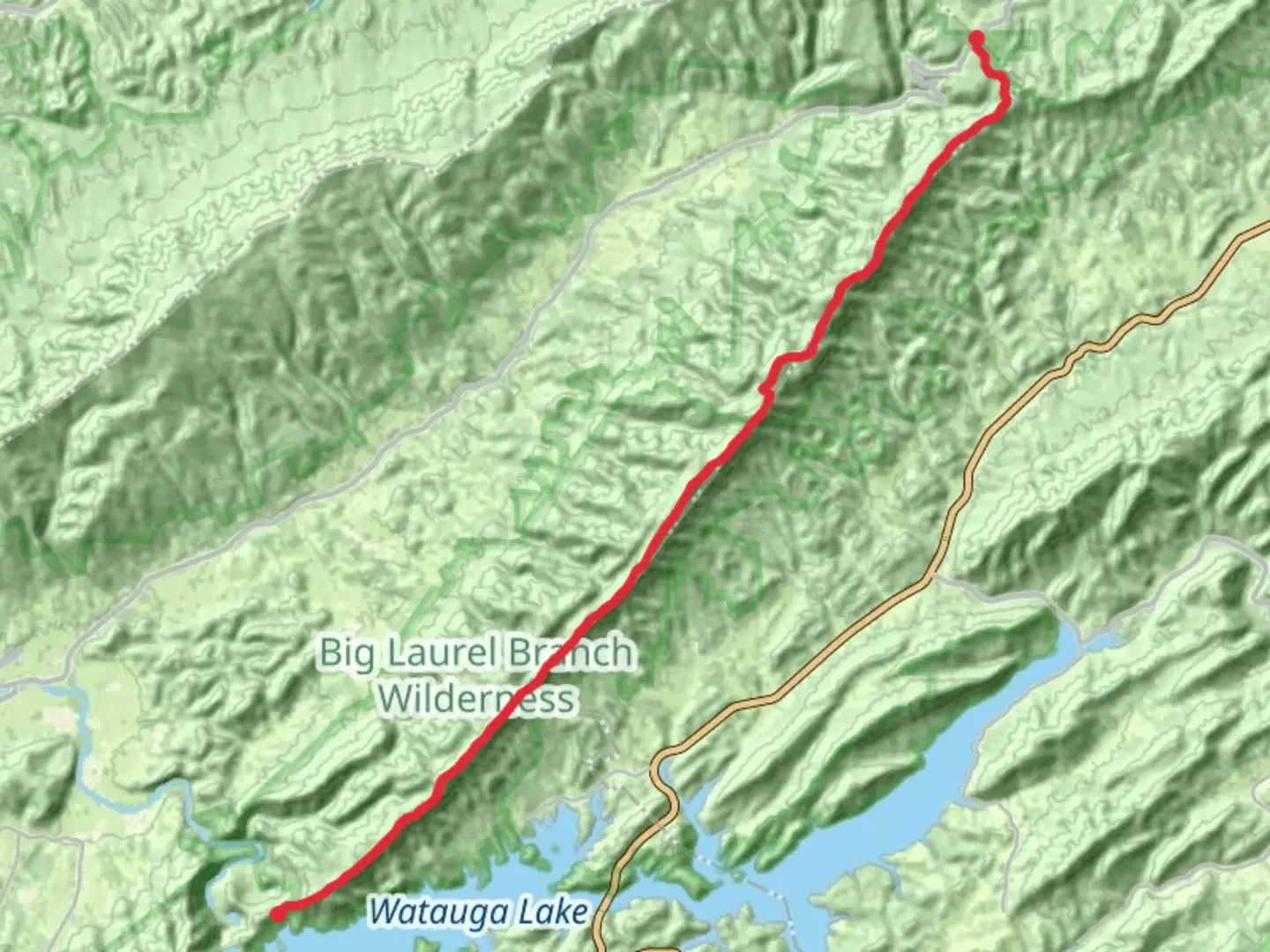 An image depicting the trail Appalachian Trail from Cross Mountain Road and its surrounding area.
