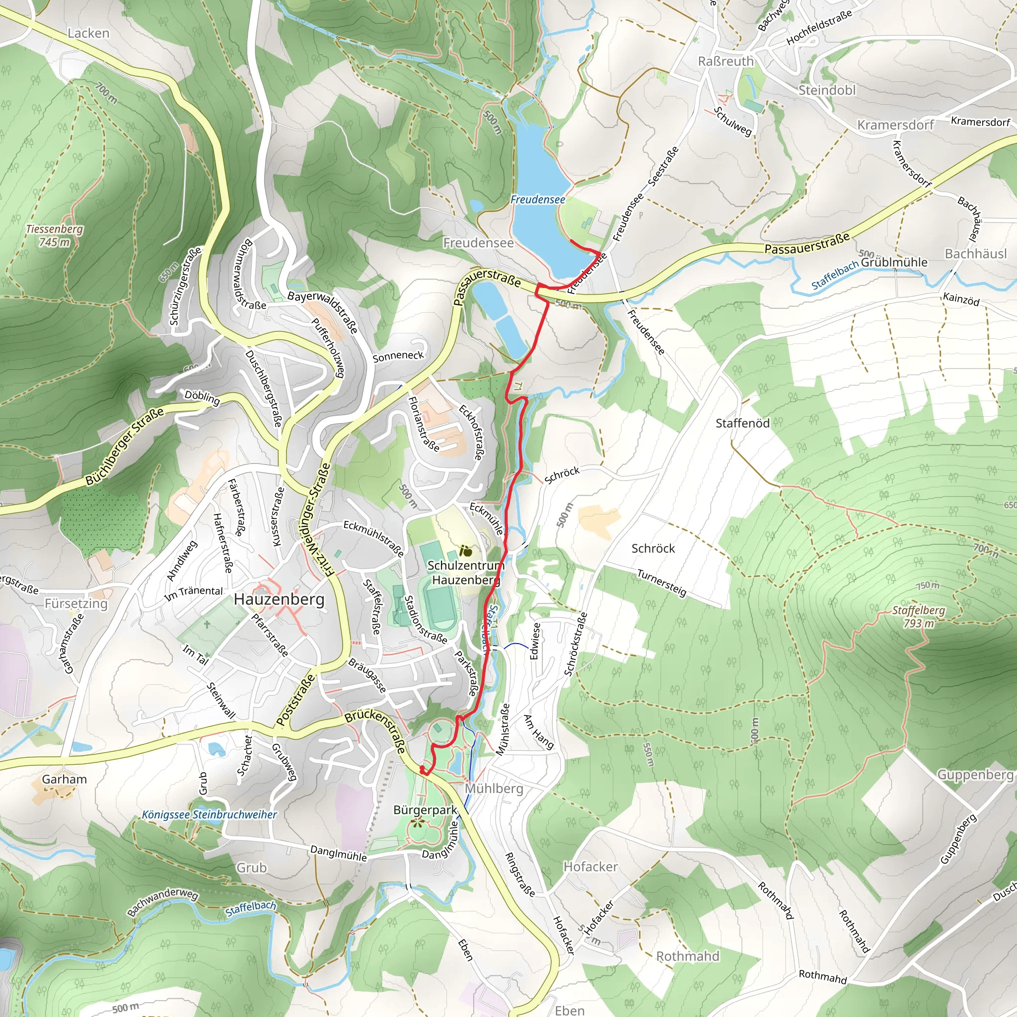 Freudensee via Staffelbachweg mobile static map