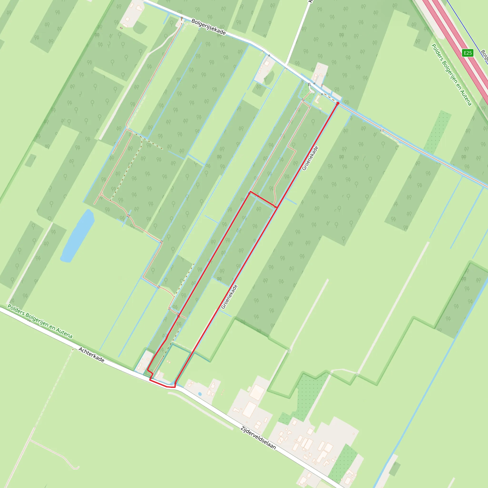 Groenekade Loop via Bolgerijen Blauw mobile static map