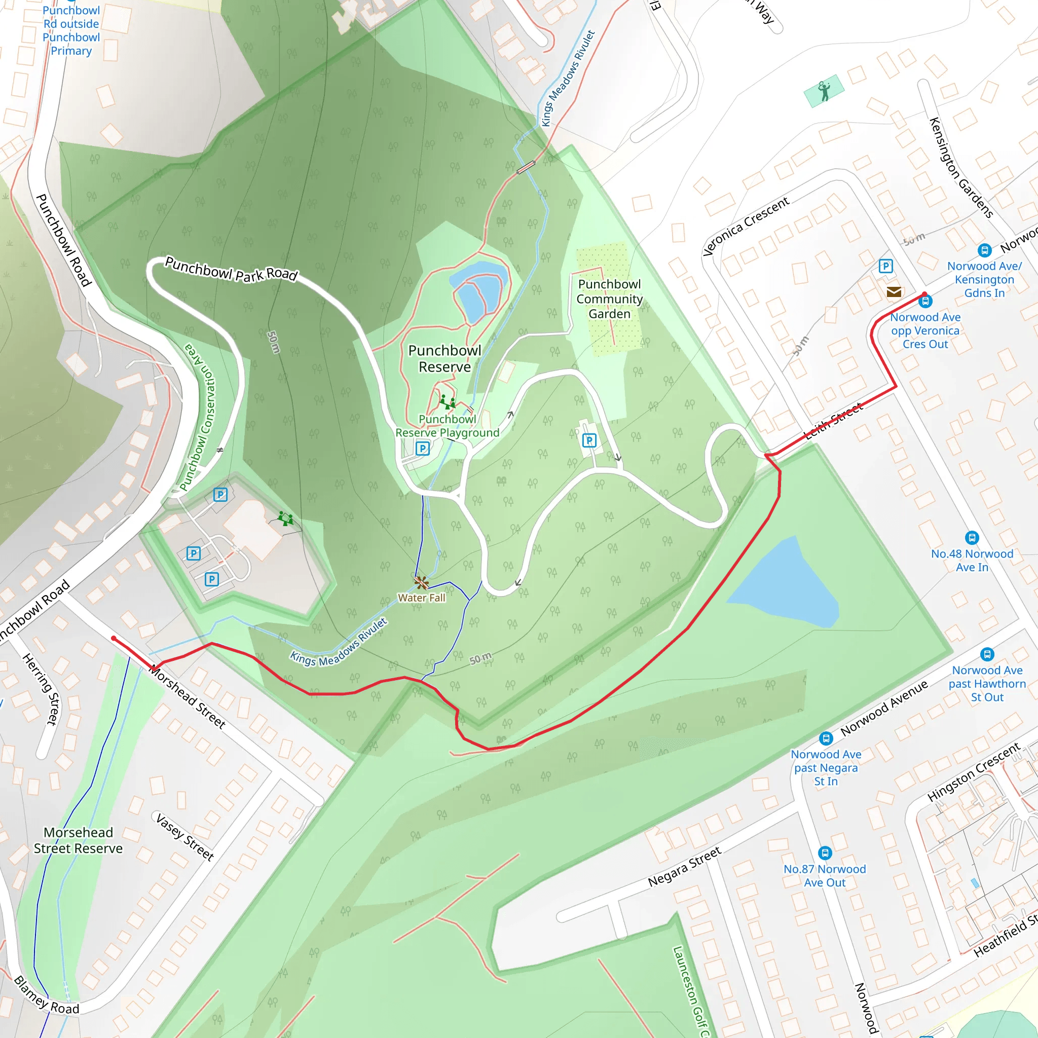Punchbowl Trail mobile static map