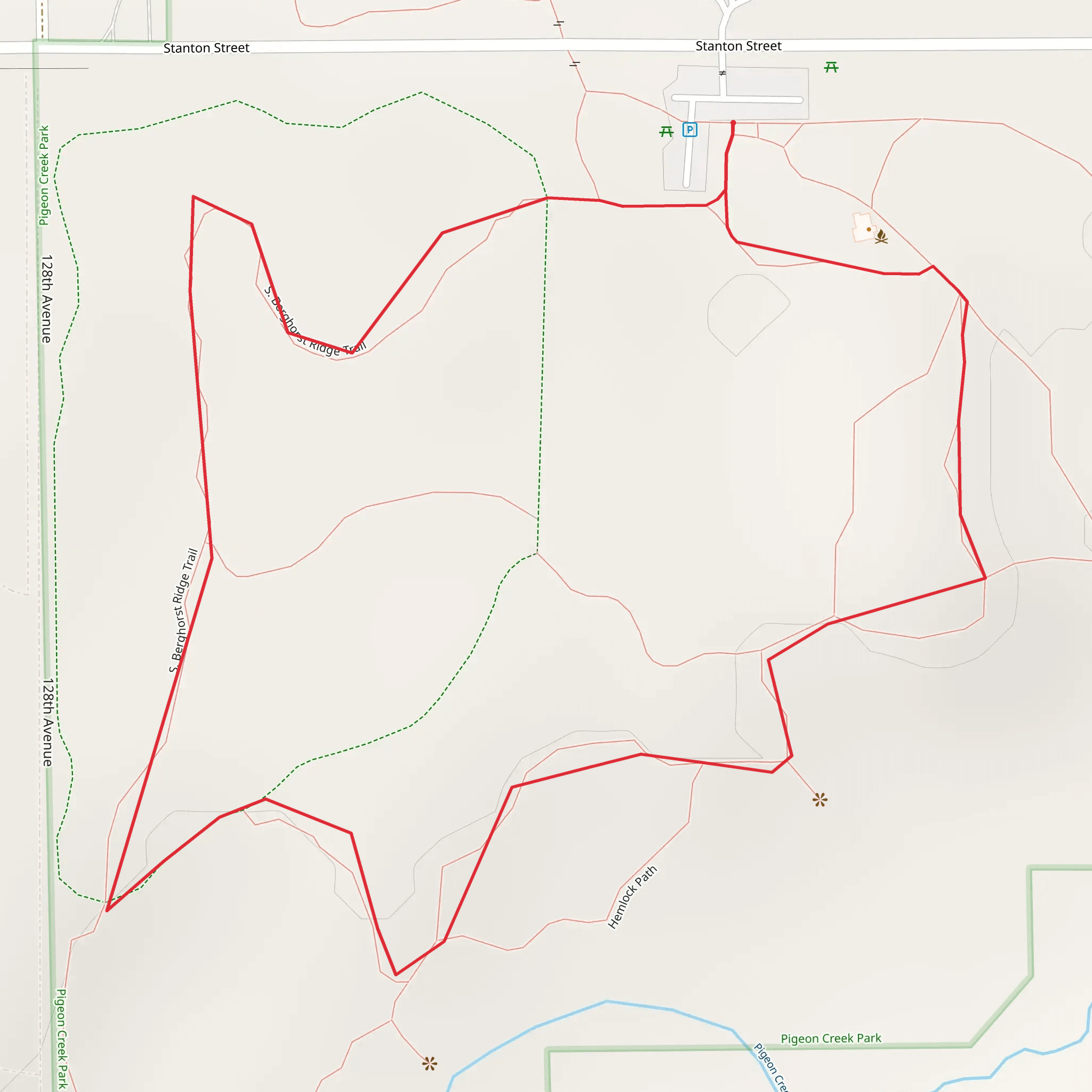 Pigeon Creek Park Loop mobile static map