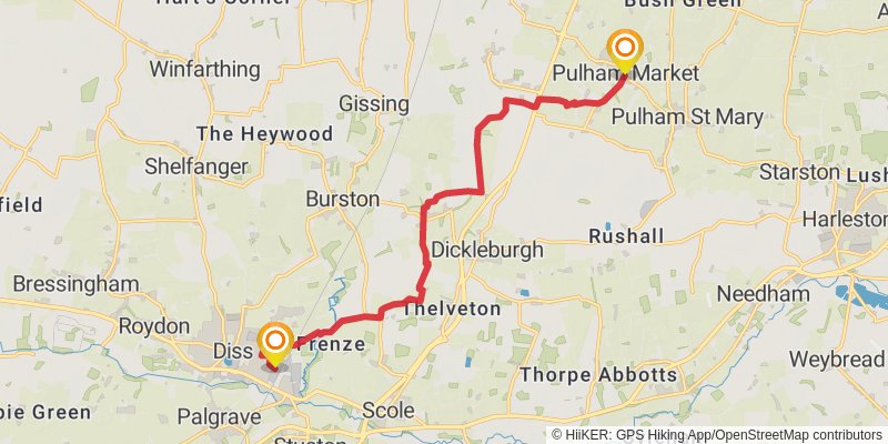 Boudica's Way stage 3 Map