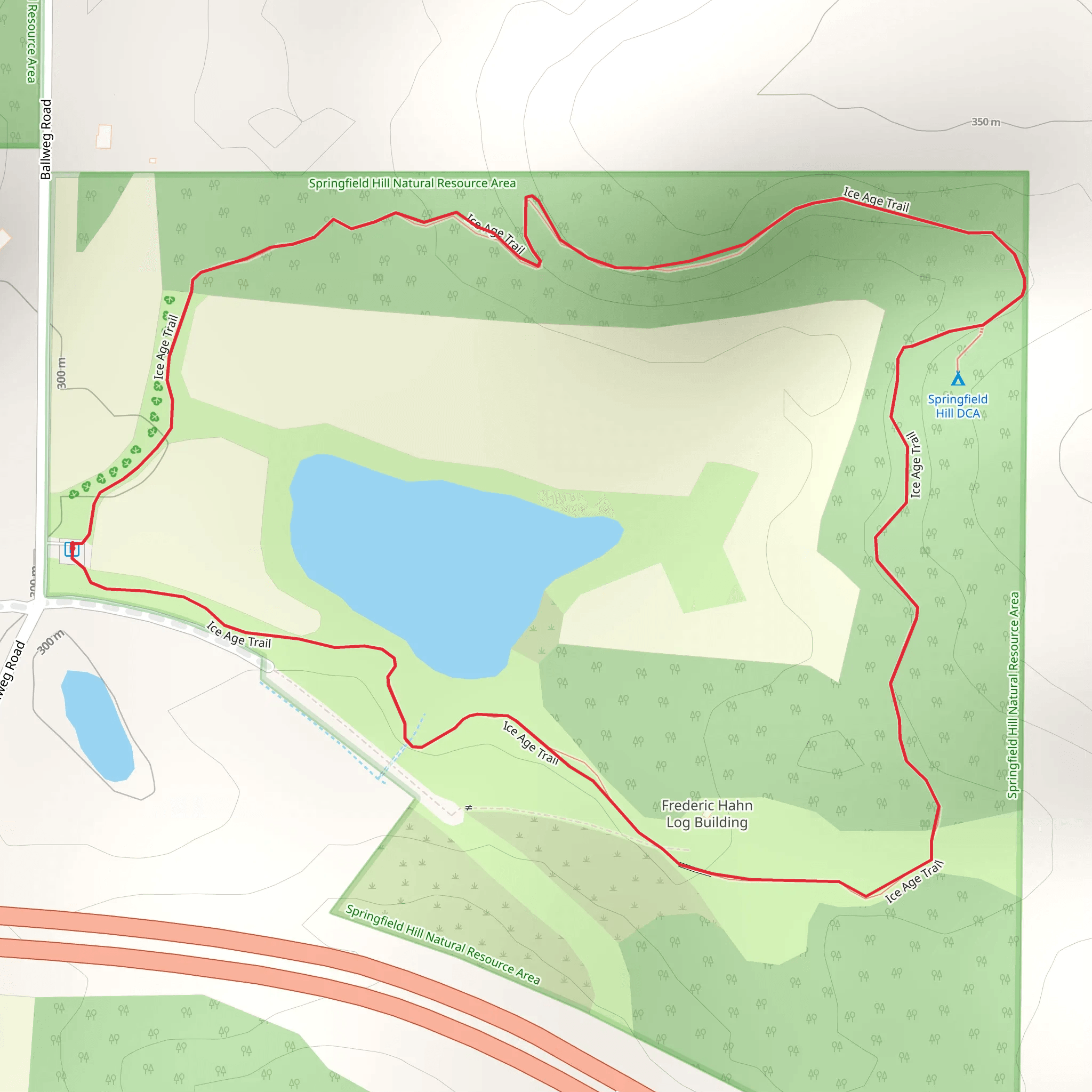 Ice Age Loop Trail - Ballweg Road mobile static map