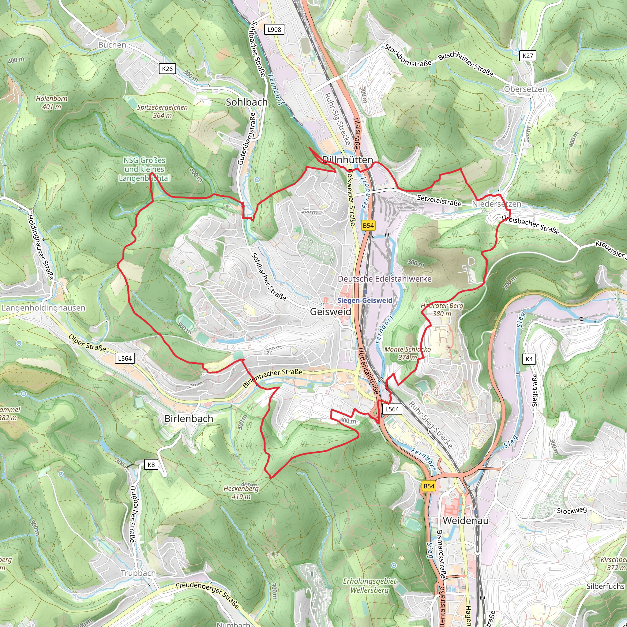 Geisweid Loop mobile static map