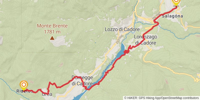 Camino Delle Dolomiti stage 23 Map