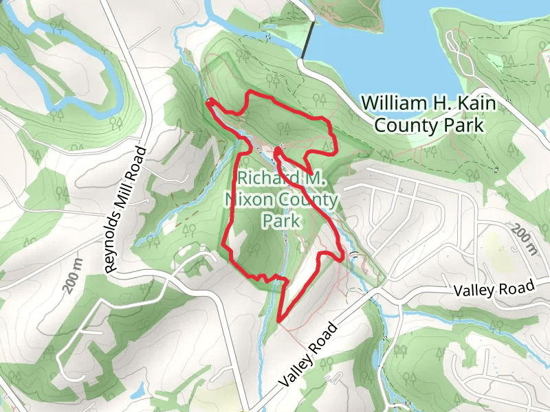 William H Kain County Park West Loop from Nixon Drive