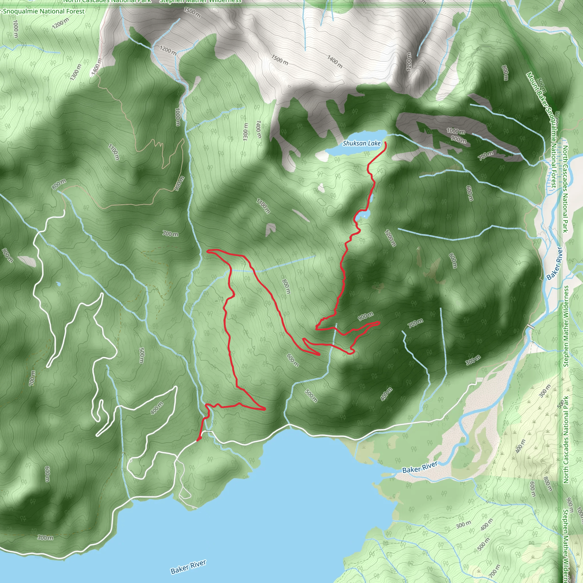 Shuksan Lake mobile static map
