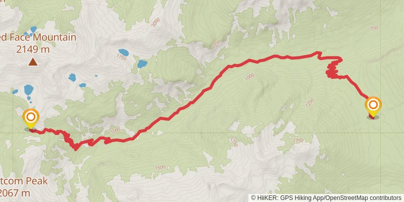 Pacific Northwest Trail stage 49 Map