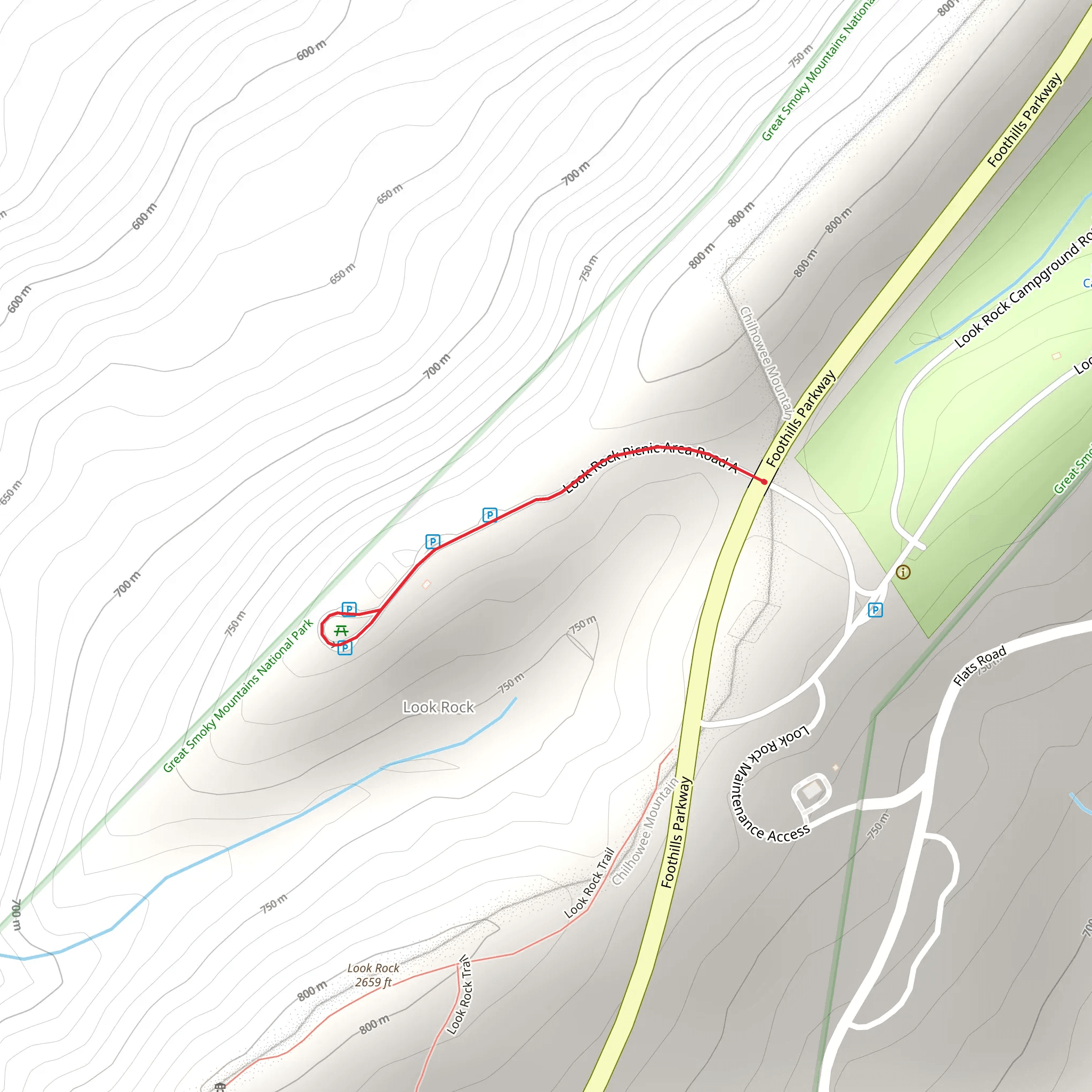 Look Rock Picnic Area Road A mobile static map