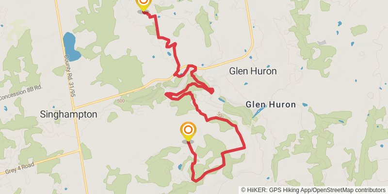 The Bruce Trail stage 22 Map