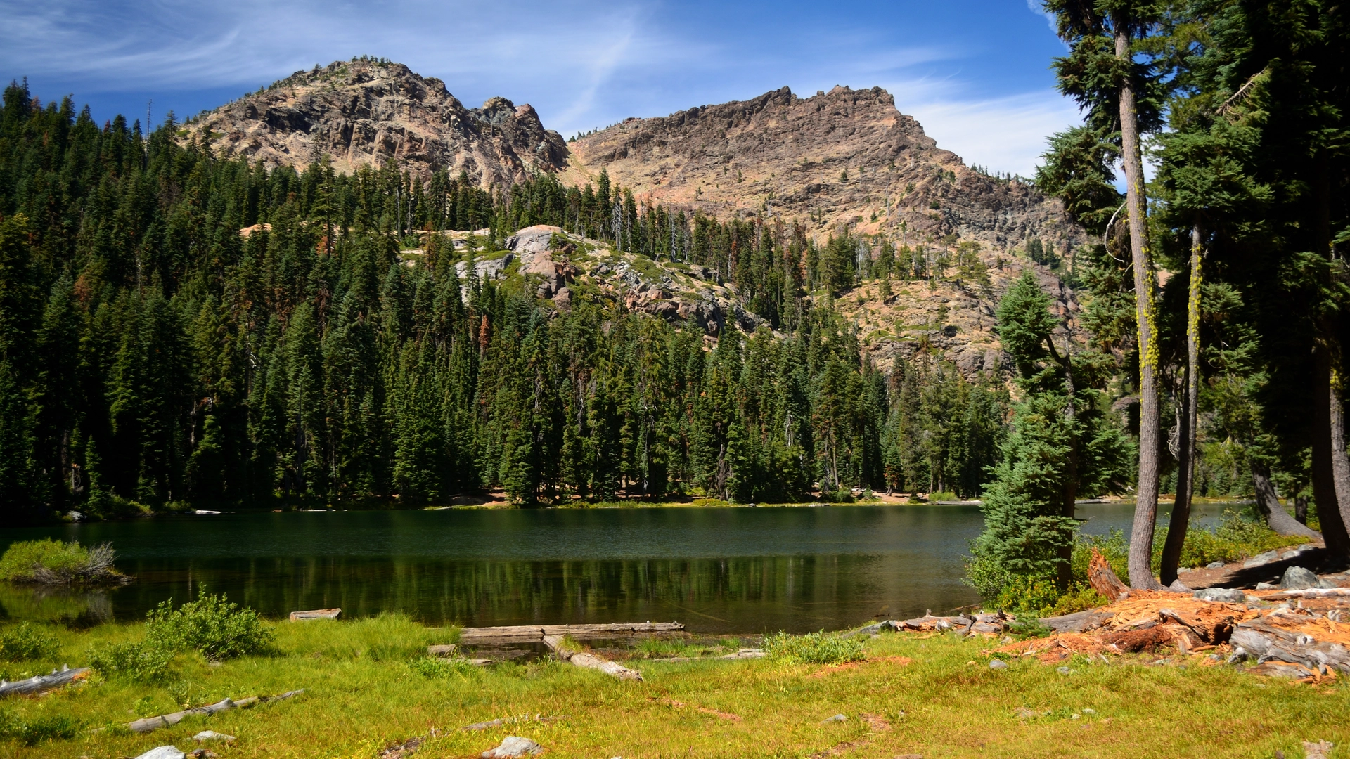 An image depicting the trail Summit Lake via Shackleford Creek Trail and its surrounding area.