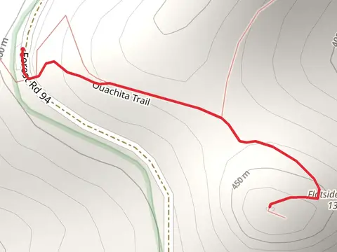 Flatside Pinnacle via Ouachita Trail
