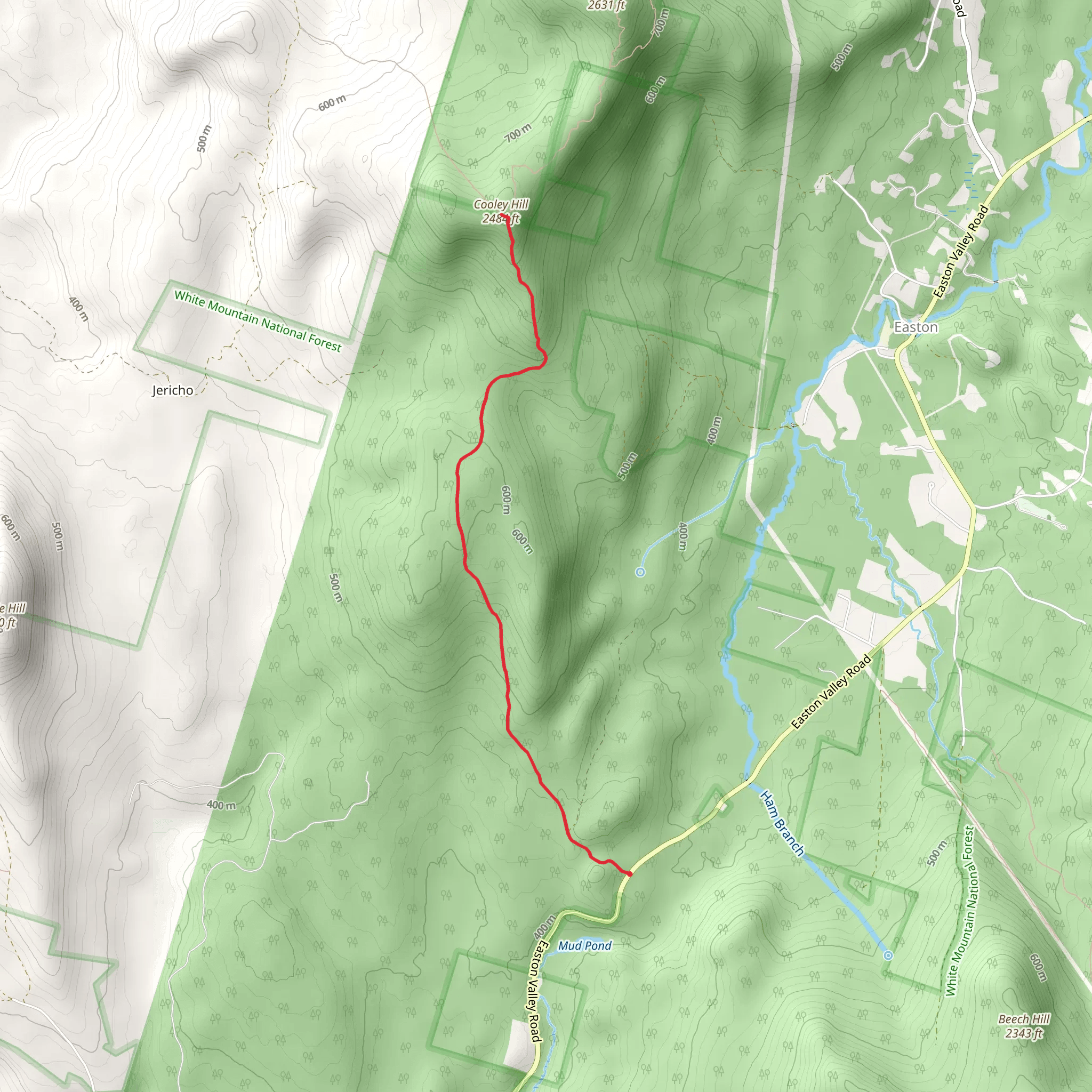 Cooley Hill Trail mobile static map