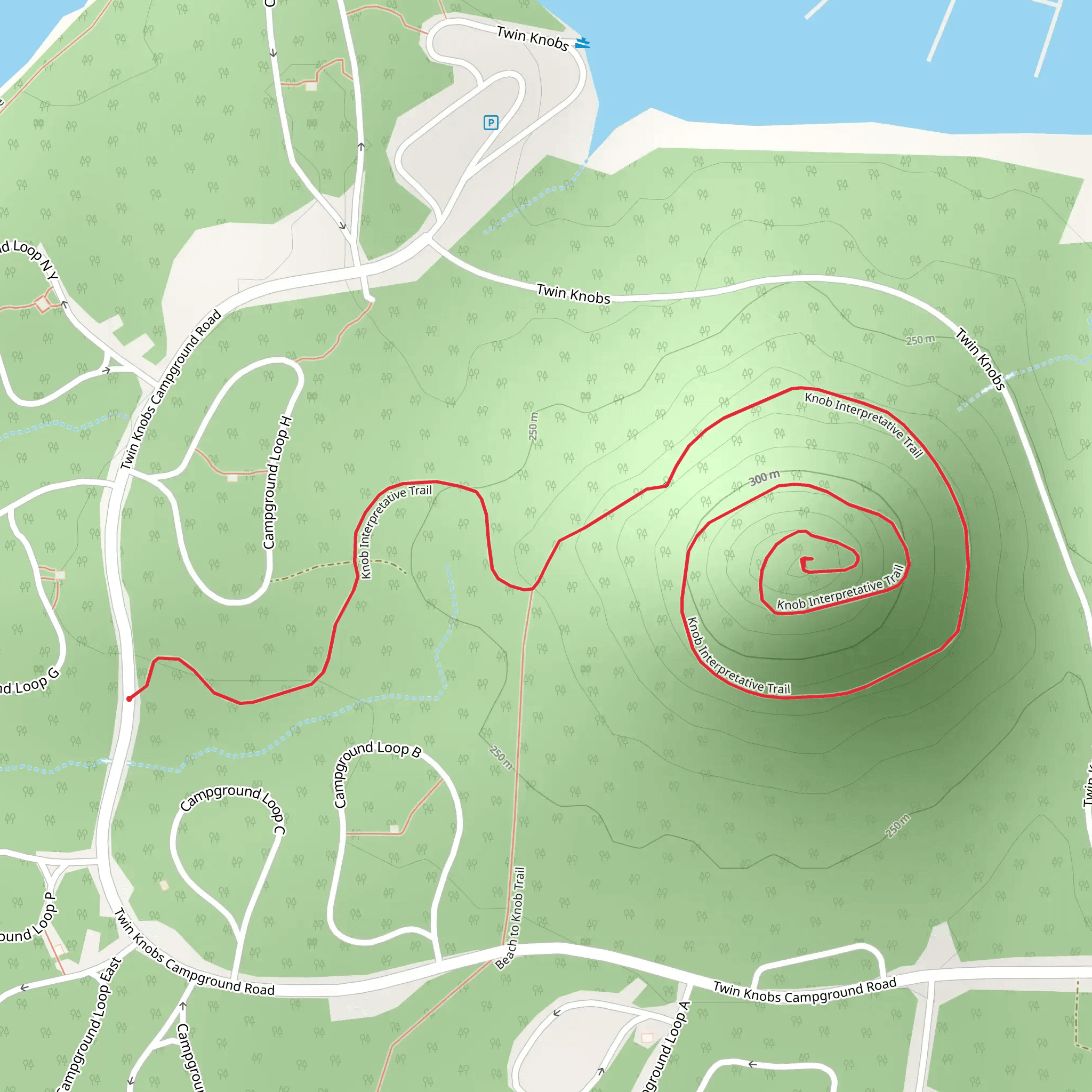Knob Interpretative Trail mobile static map