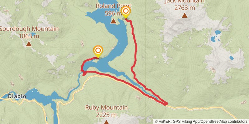 Pacific Northwest Trail stage 51 Map