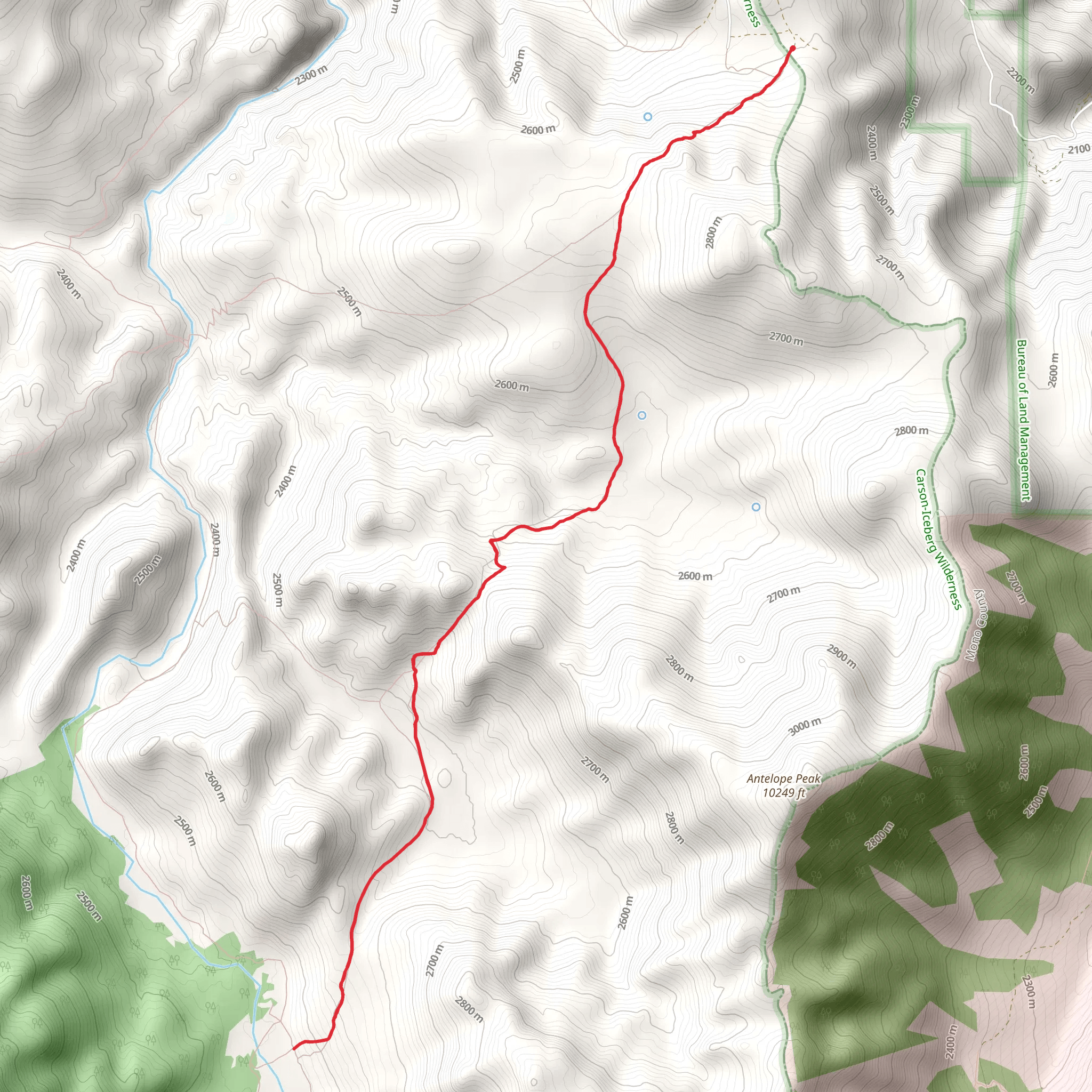 Corral Valley Trail mobile static map