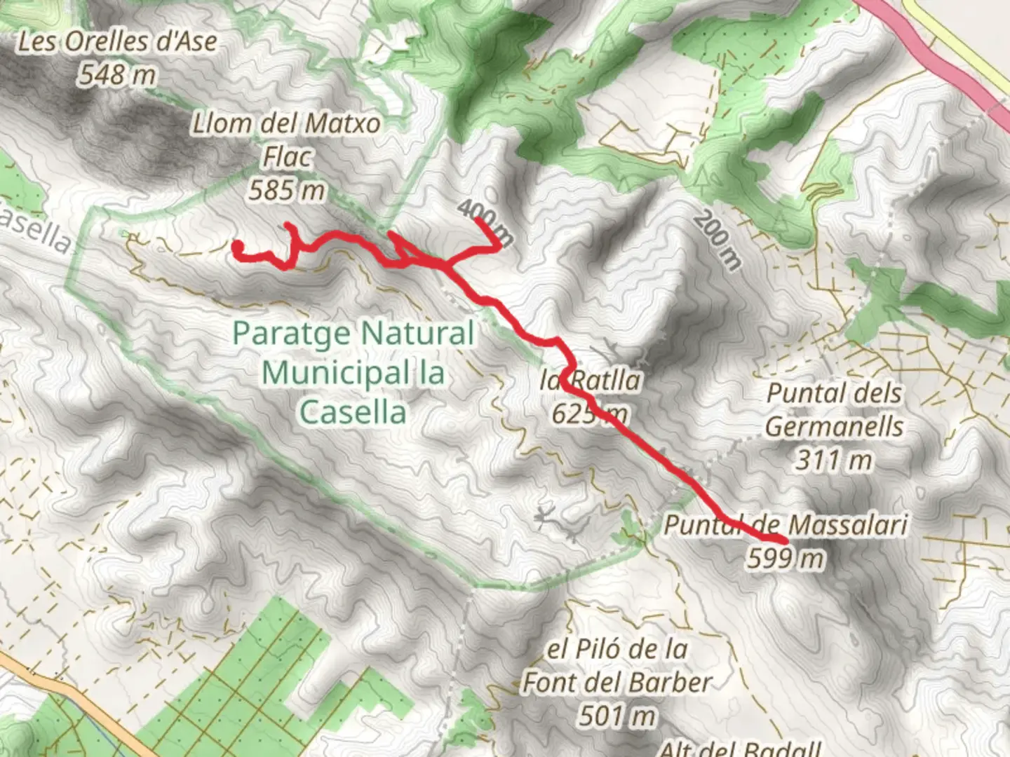 An image depicting the trail Pic of the Ratlla PR CV 304 and its surrounding area.
