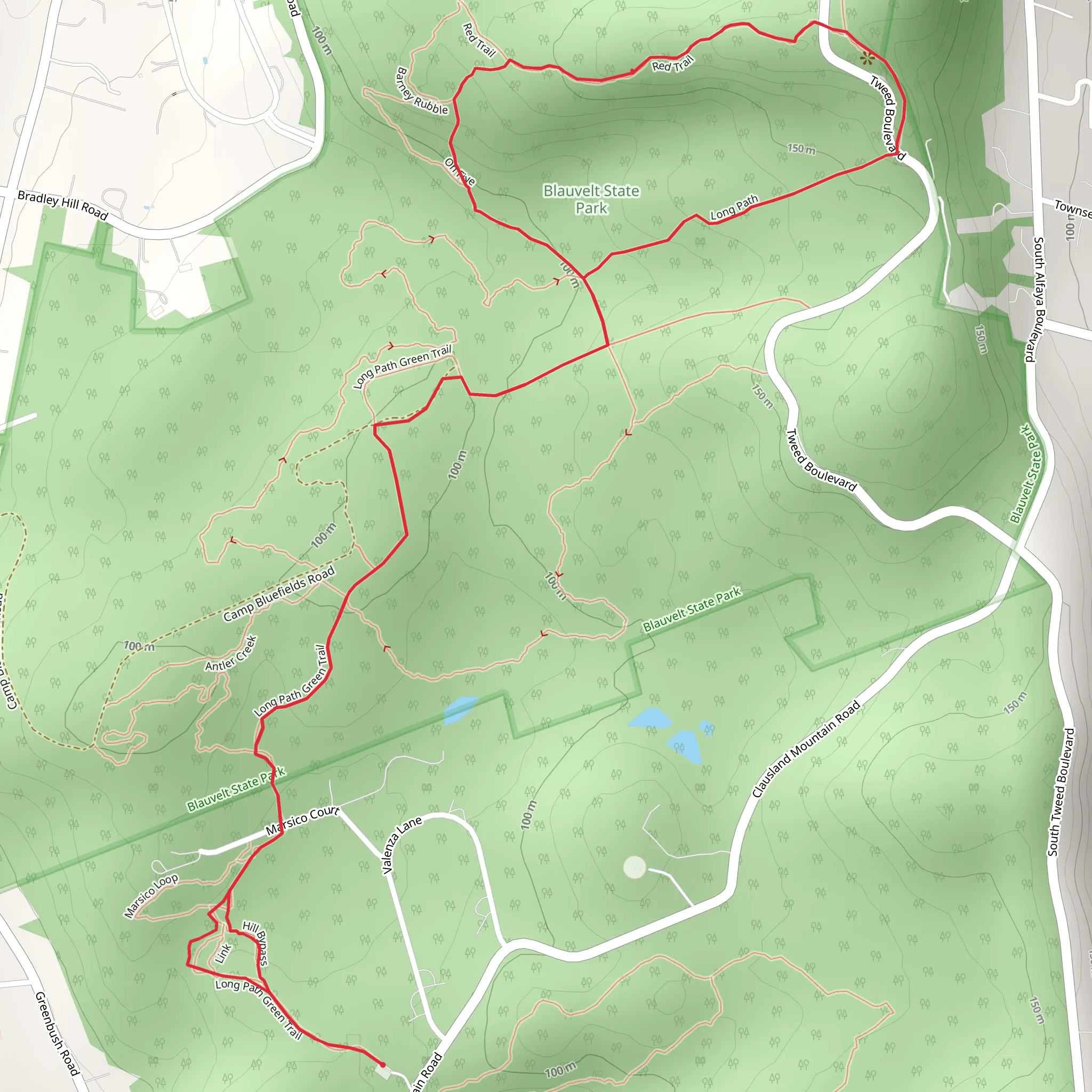 Oh five Plunge and Long Path Loop mobile static map