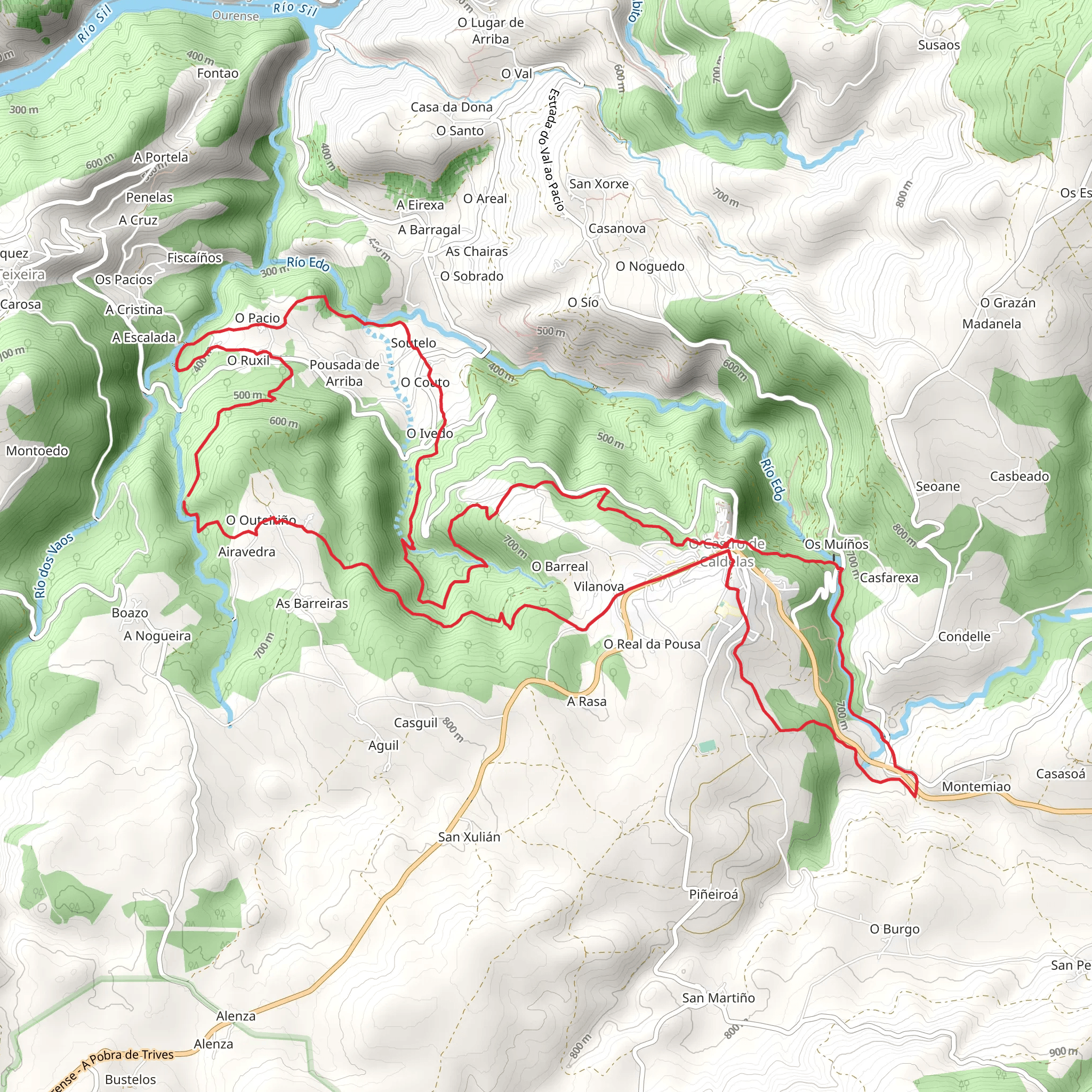Sendeiro Os Bosques Màxicos de Castro Caldelas PR G 213 mobile static map