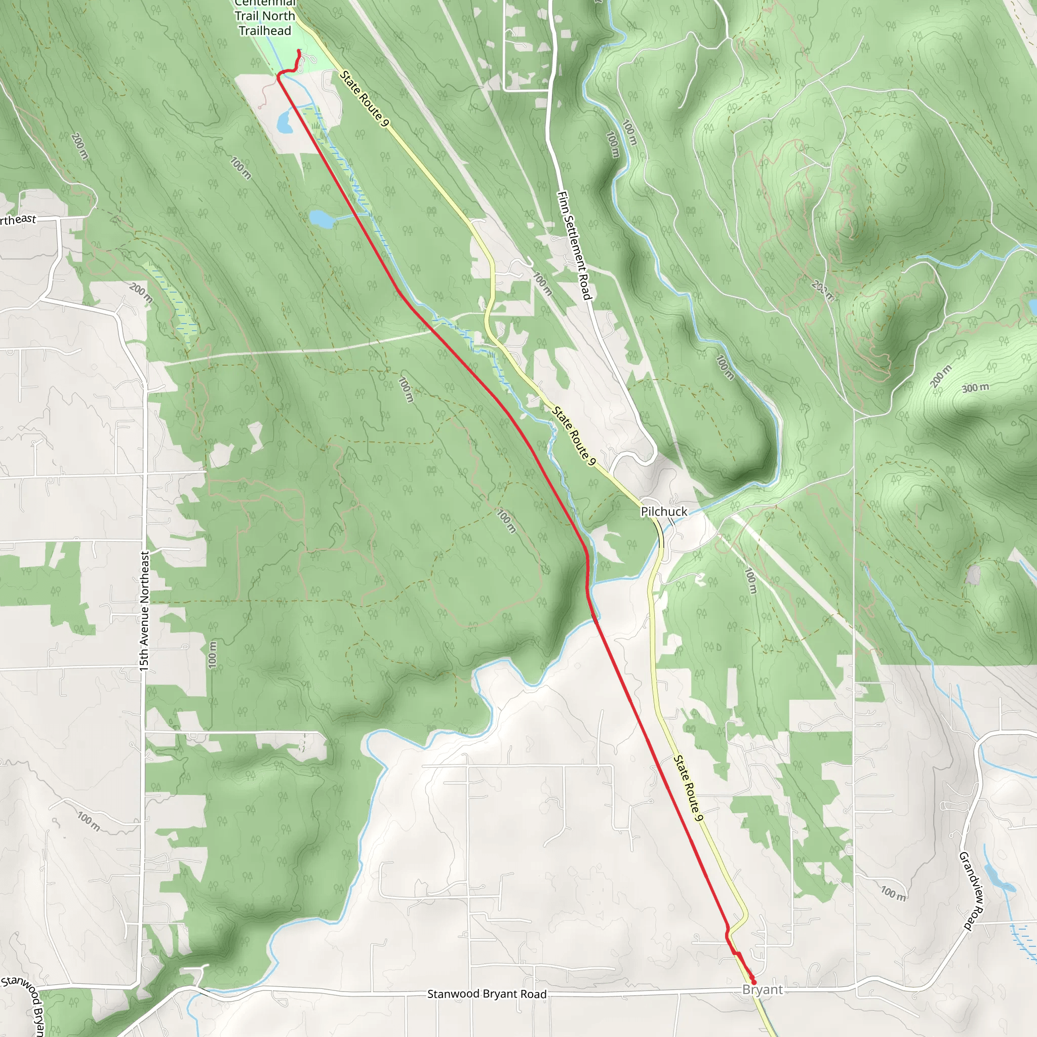 Pillchuck Creek mobile static map