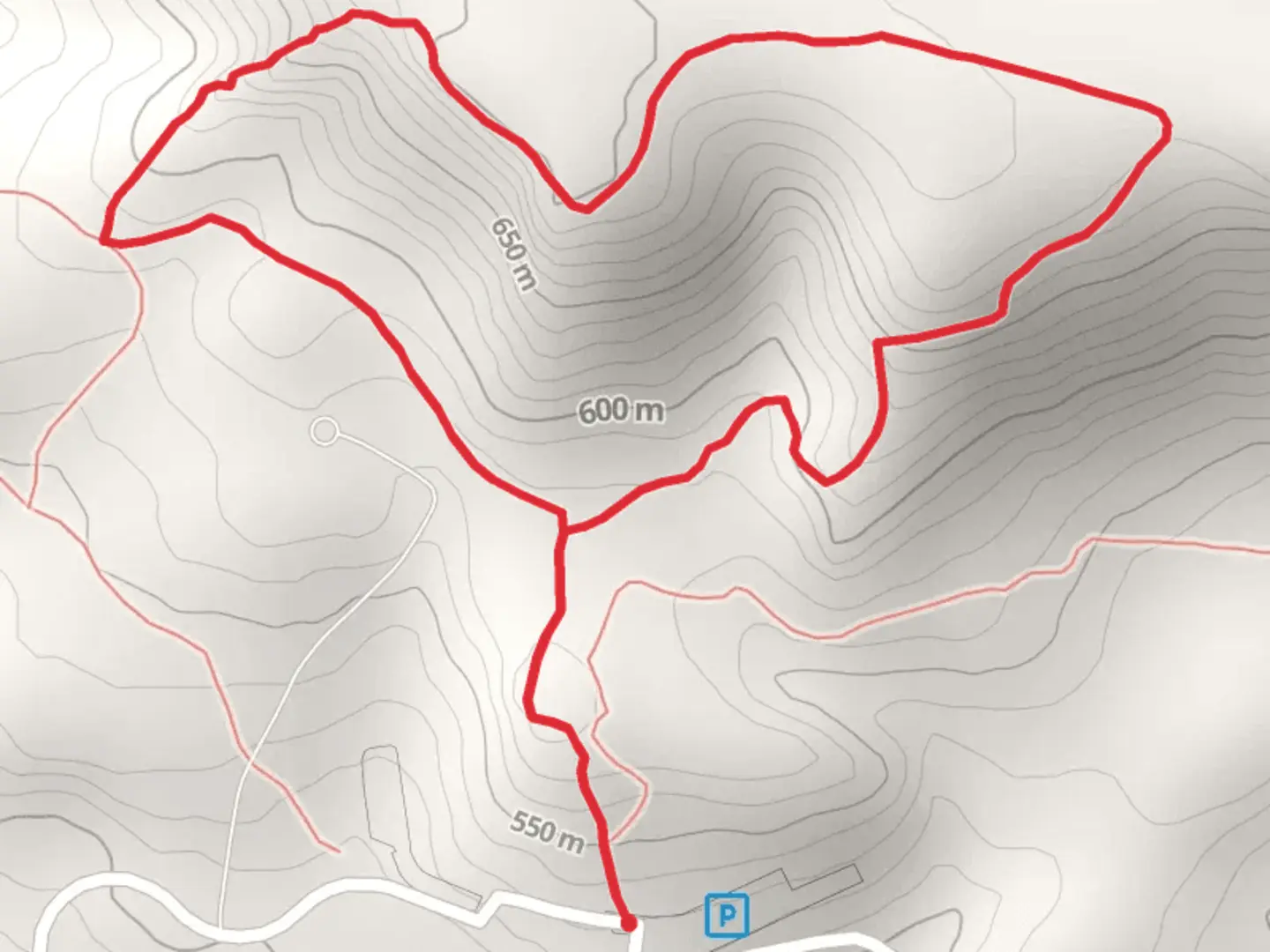 An image depicting the trail Yellow Trail Loop from Warm Springs Road and its surrounding area.