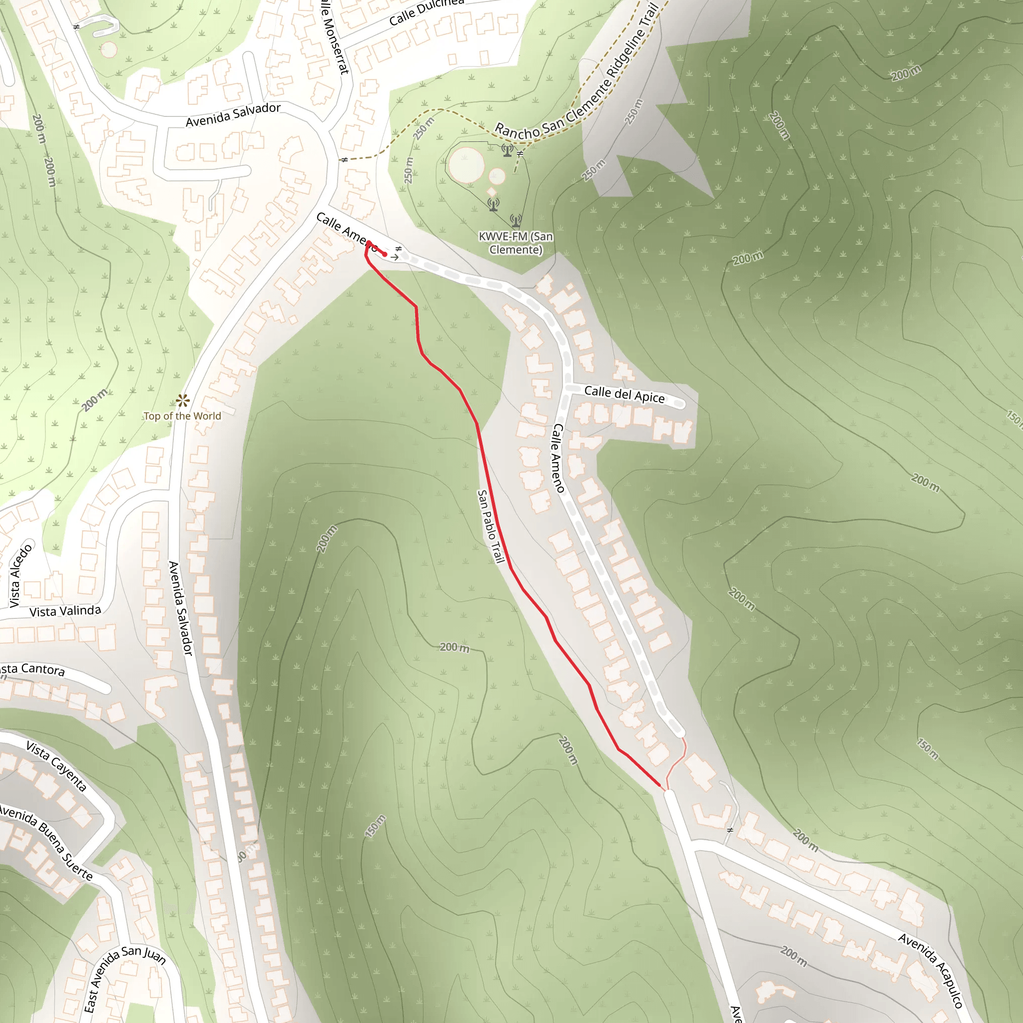 San Pablo Trail mobile static map