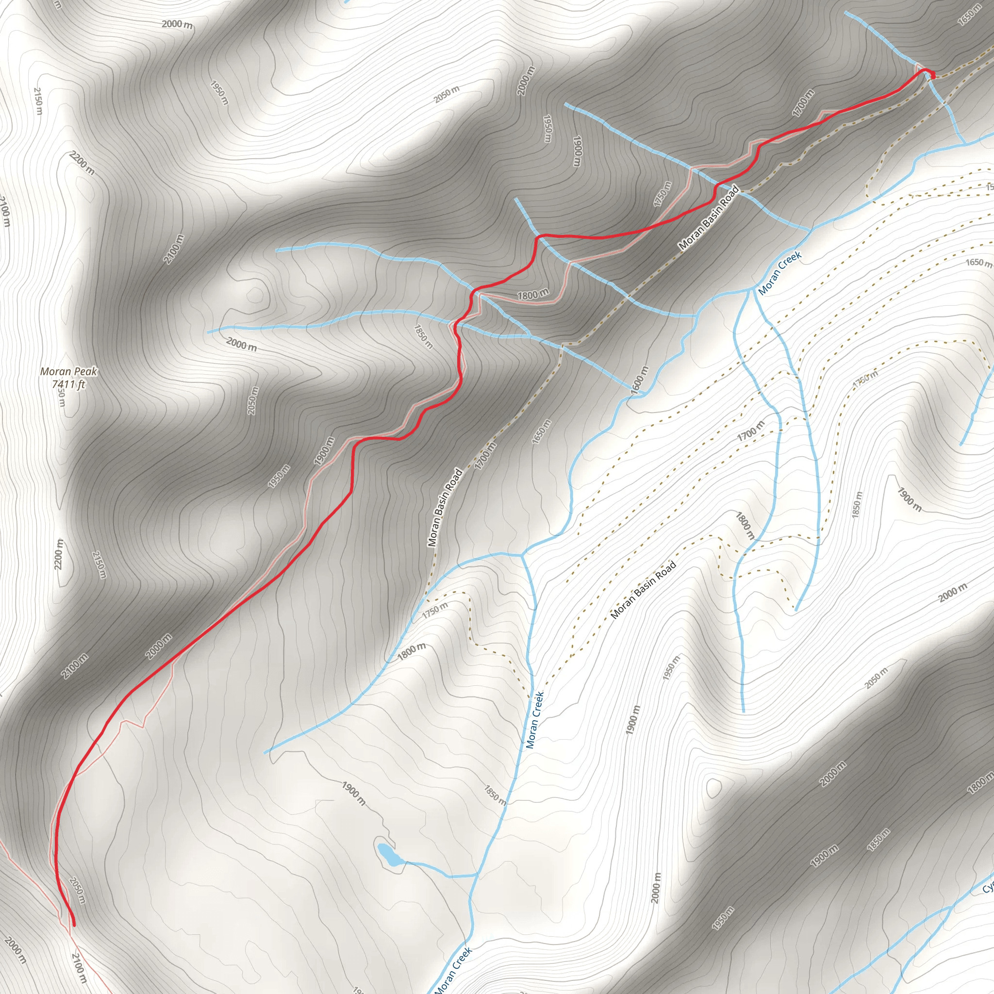 Moran Creek Trail mobile static map